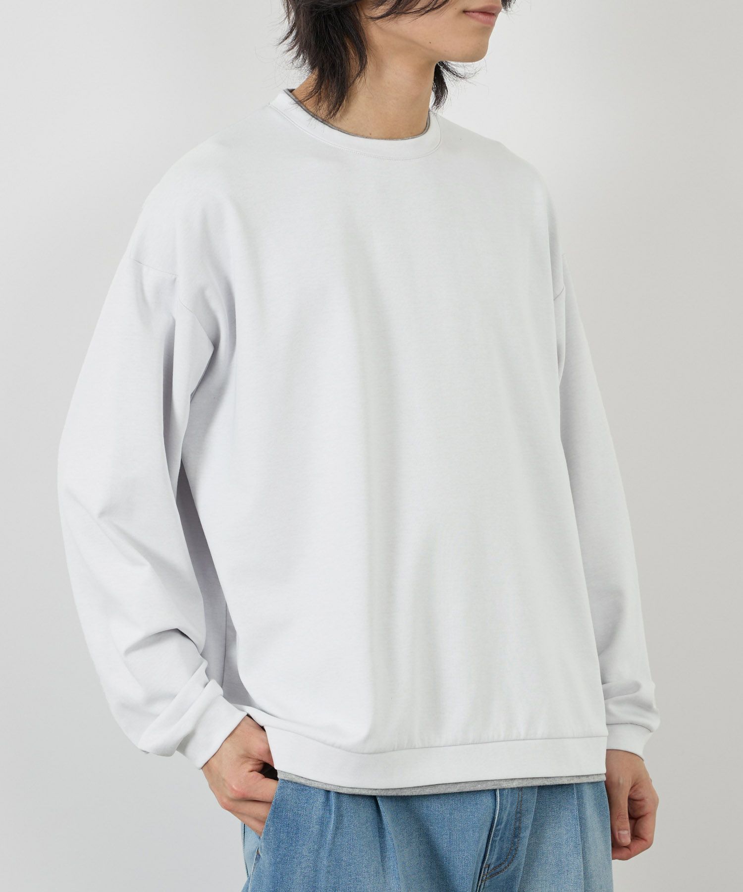 URBAN COLLECTION  AIR Smoosy 360度ストレッチ クルーネックスウェット メンズ商品サムネイル-2