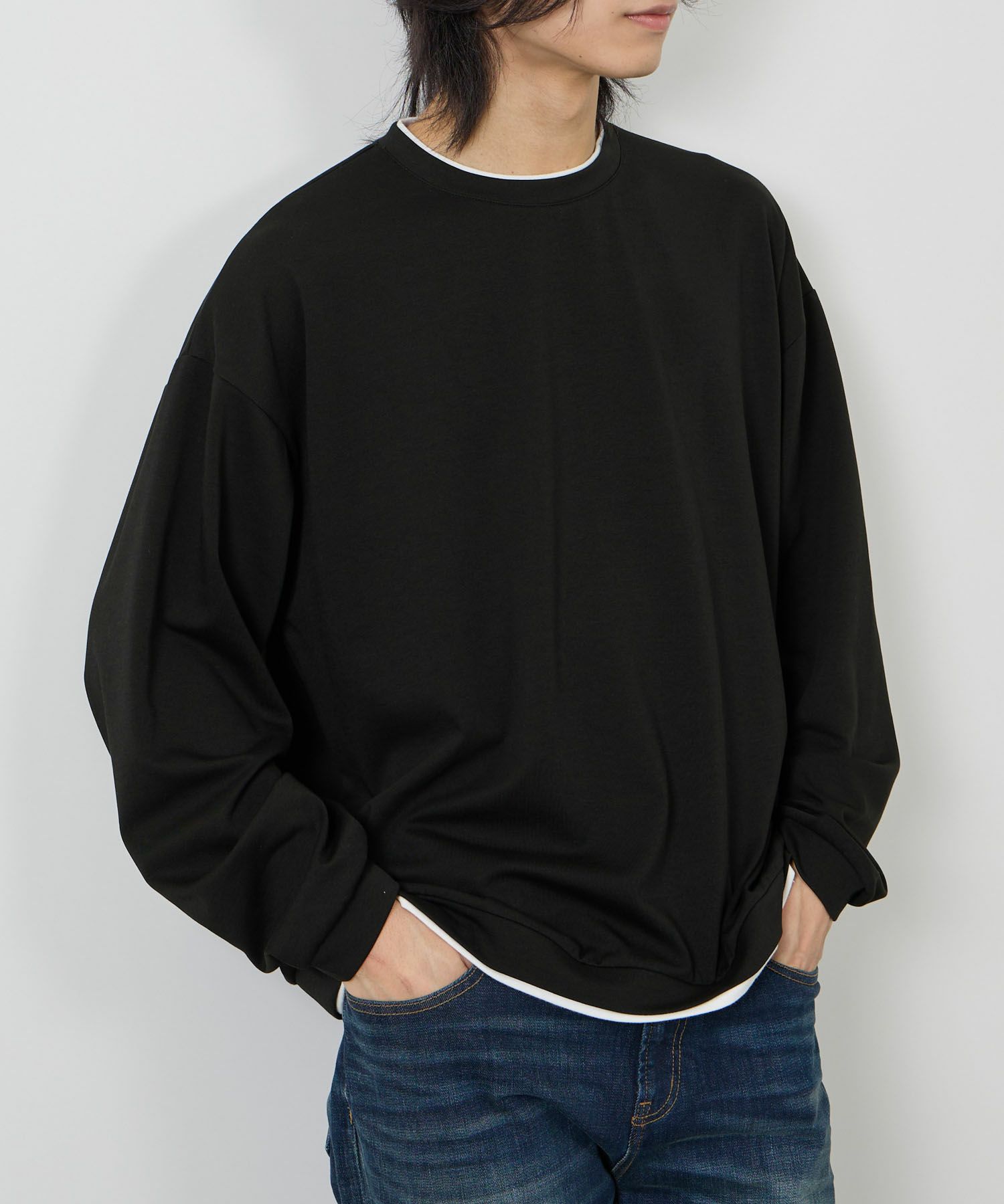 URBAN COLLECTION  AIR Smoosy 360度ストレッチ クルーネックスウェット メンズ商品画像-3