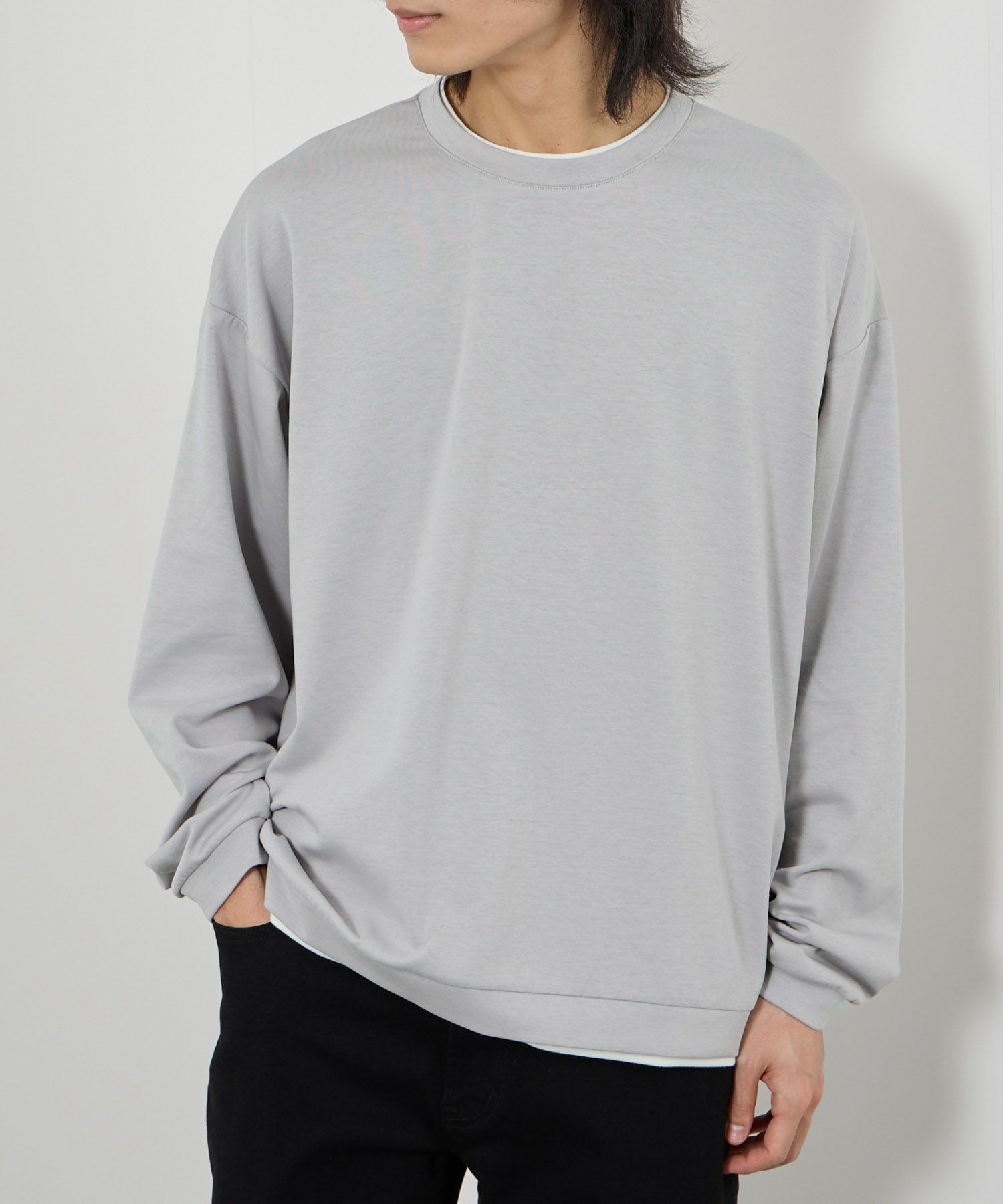 URBAN COLLECTION  AIR Smoosy 360度ストレッチ クルーネックスウェット メンズ商品サムネイル-6
