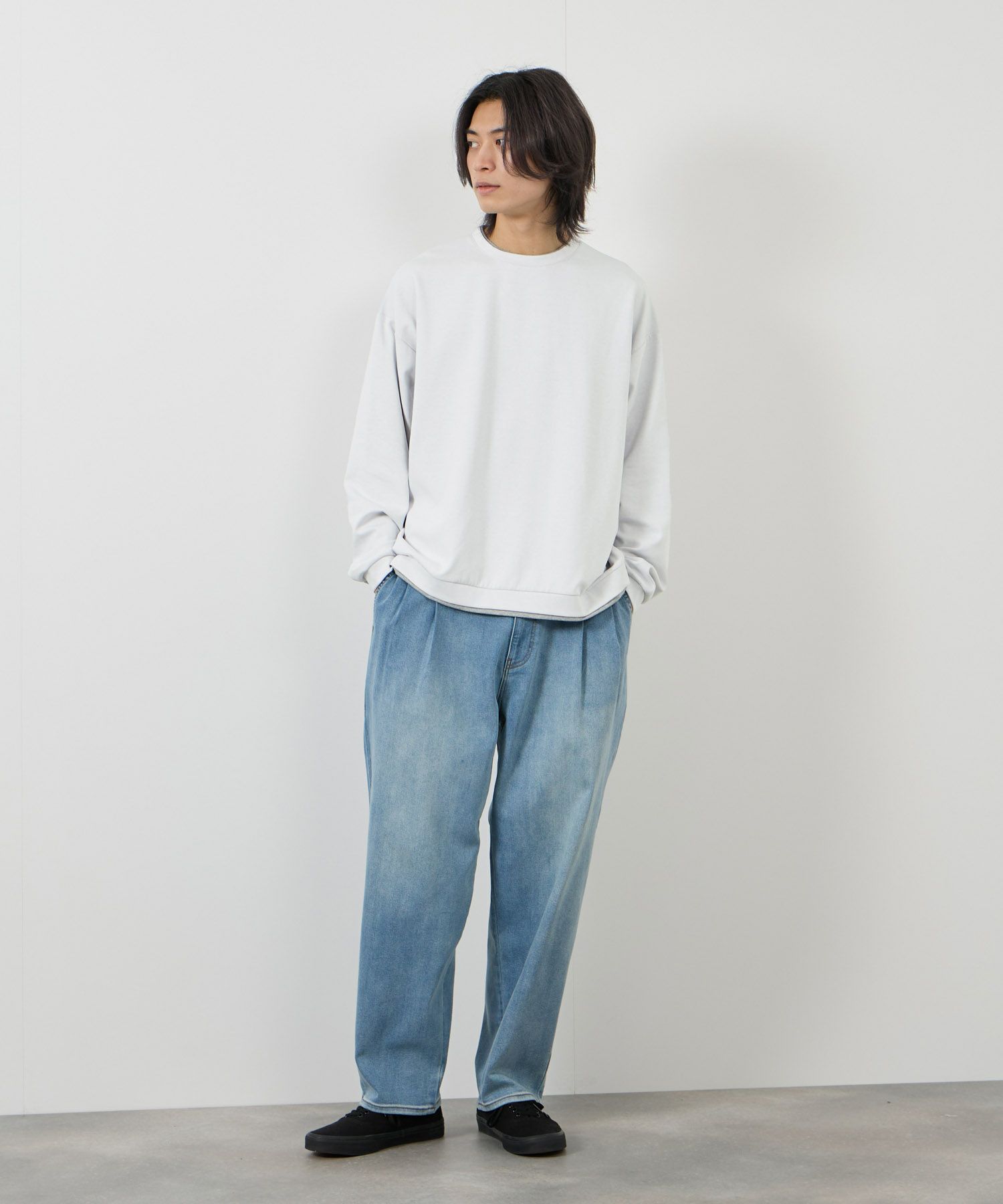 URBAN COLLECTION AIR Smoosy 360度ストレッチ クルーネックスウェット メンズ