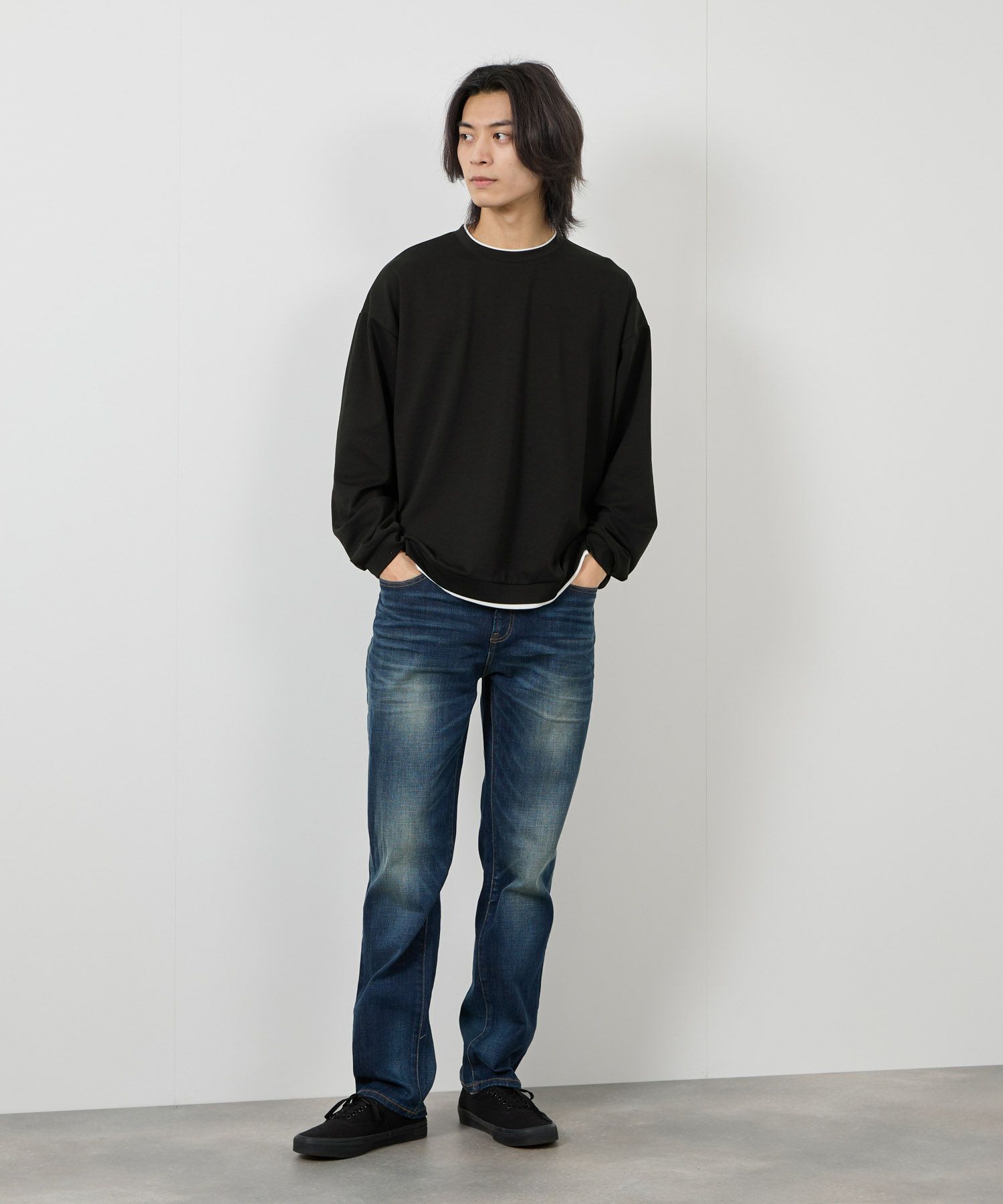 URBAN COLLECTION AIR Smoosy 360度ストレッチ クルーネックスウェット メンズ