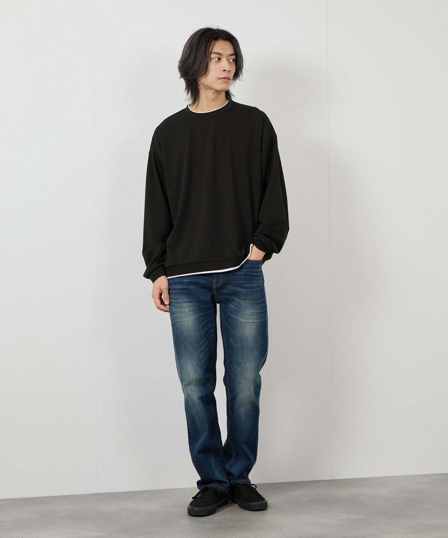 URBAN COLLECTION AIR Smoosy 360度ストレッチ クルーネックスウェット メンズ商品画像-16