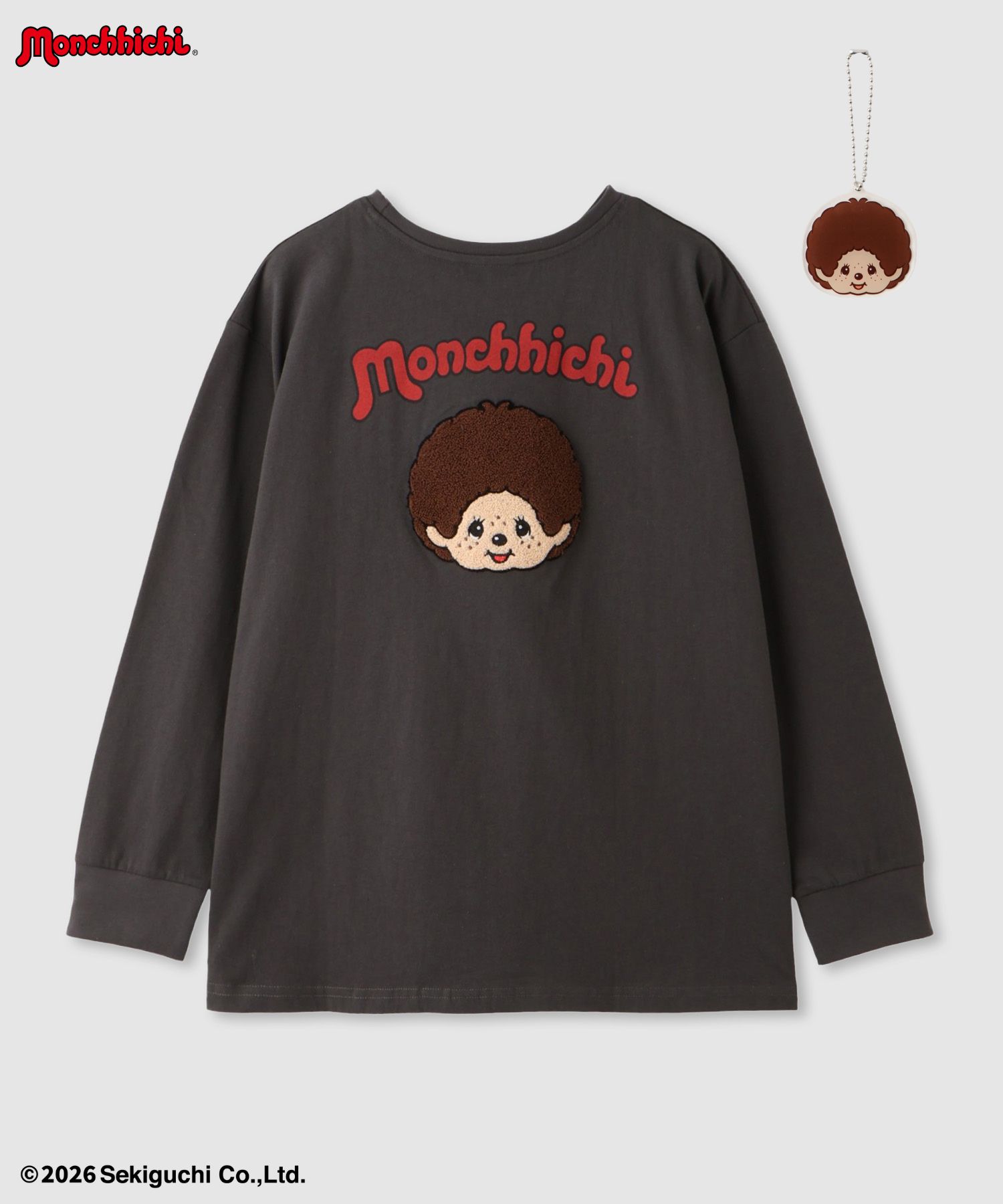 モンチッチ サガラ刺繍長袖Tシャツ レディース商品サムネイル-2
