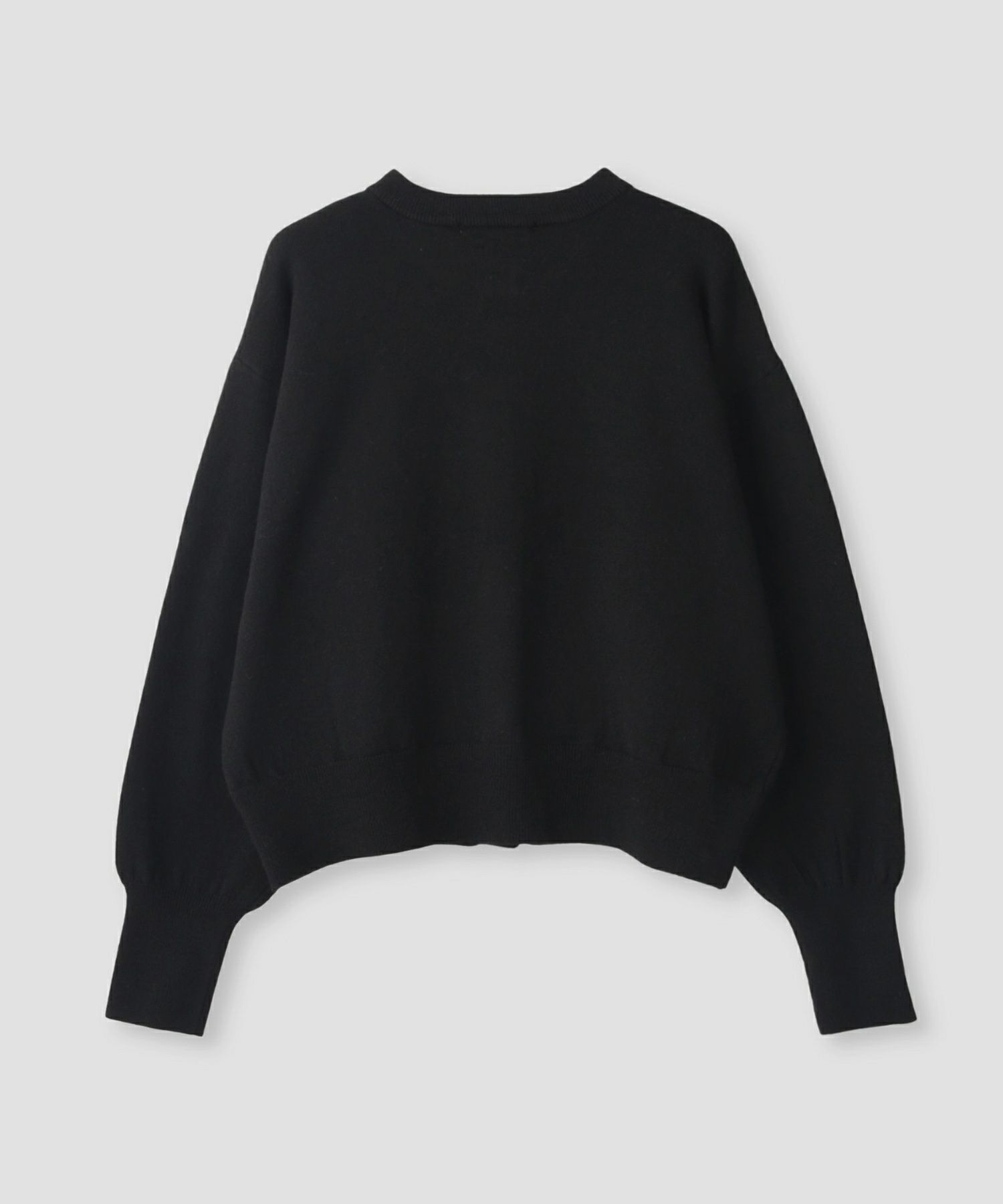 Idnes アソートビジューボタン ヤクライククルーネックカーディガン レディース