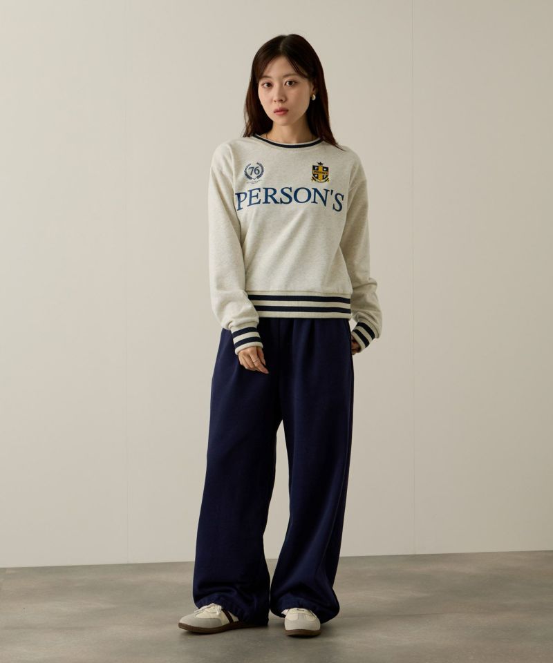 PERSON'S  別注デザイン リブライントレーナー レディース商品画像-6