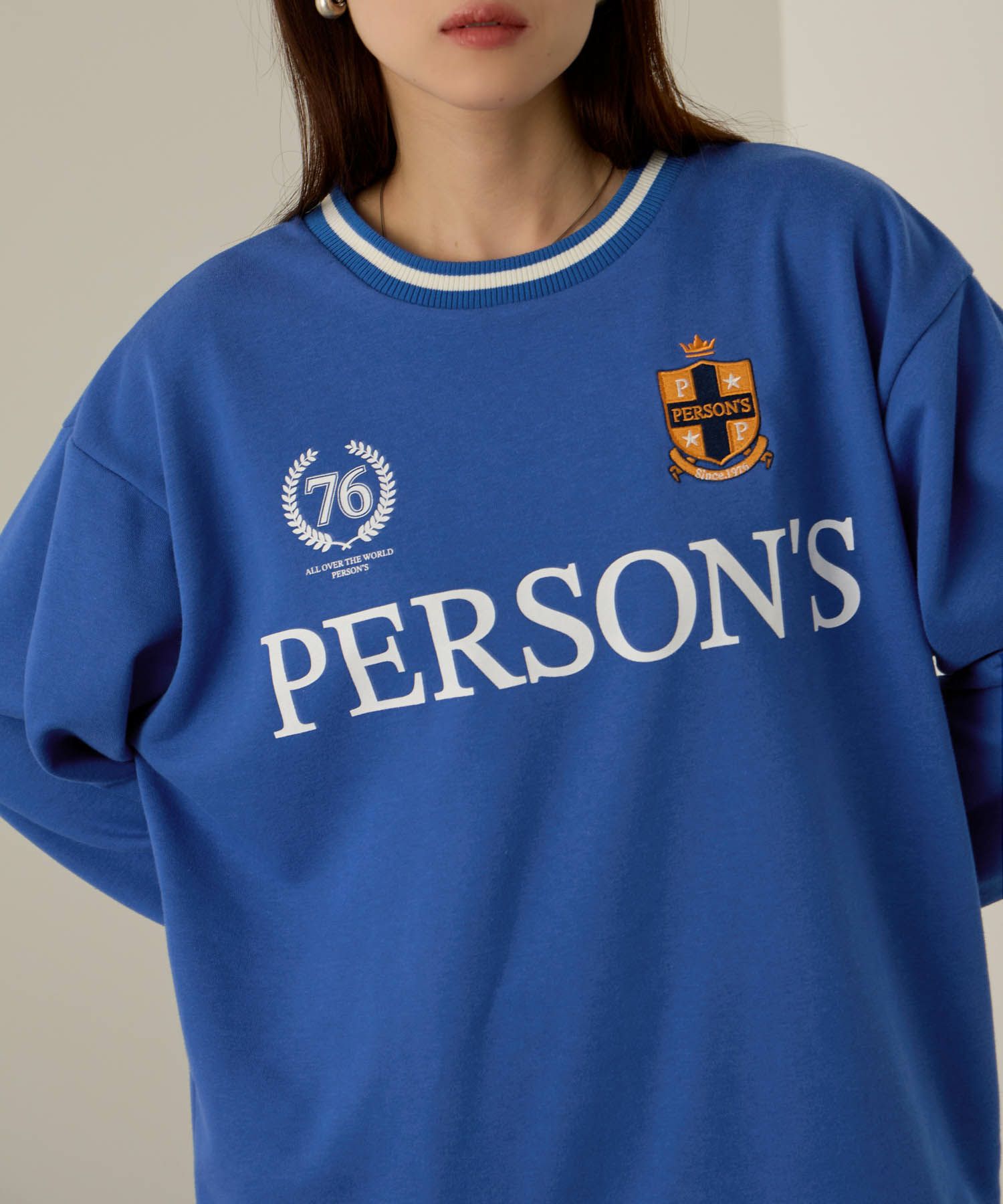 PERSON'S  別注デザイン リブライントレーナー レディース商品画像-12