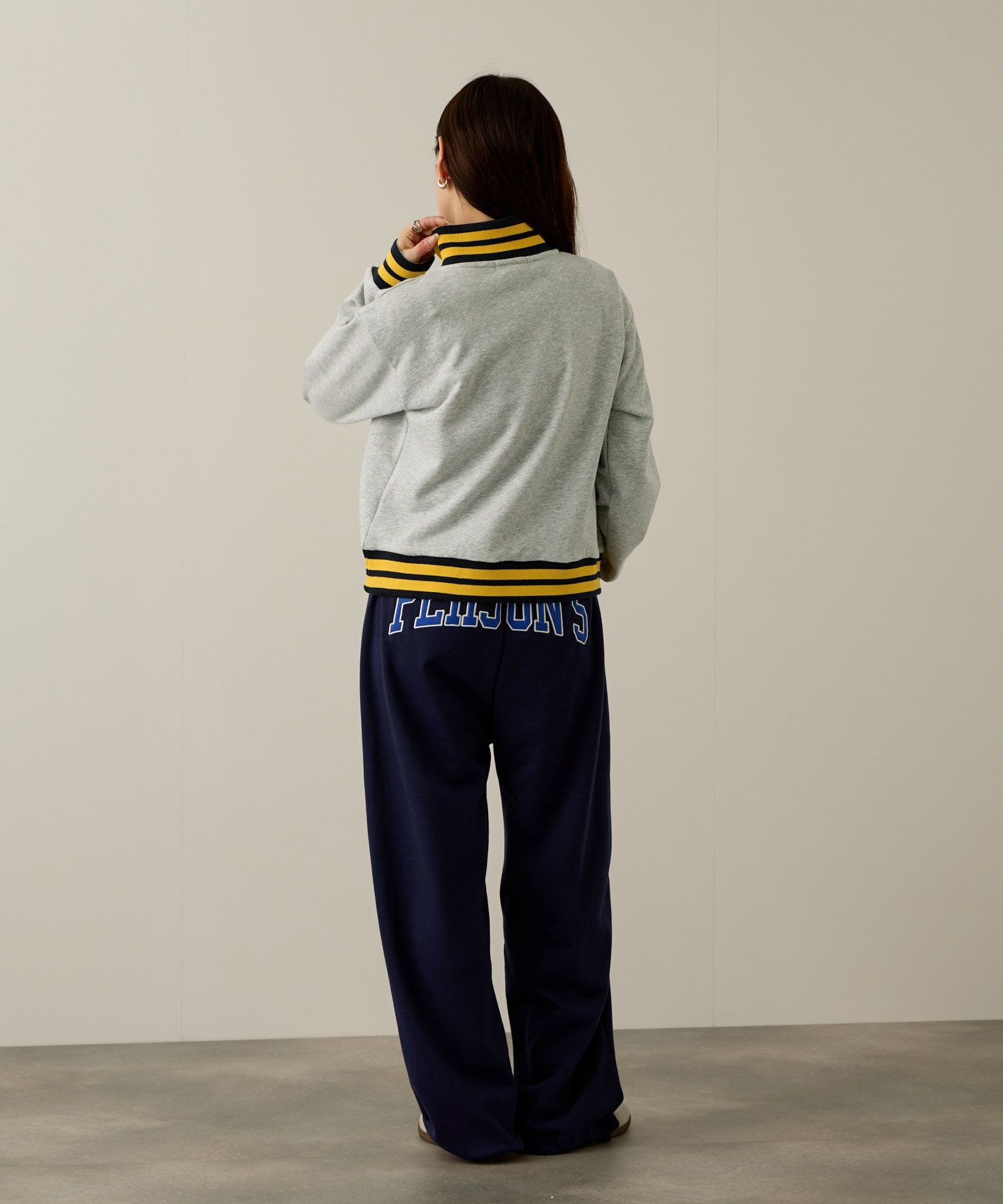 PERSON'S  別注デザイン ZIPUP リブライントレーナー レディース商品画像-6