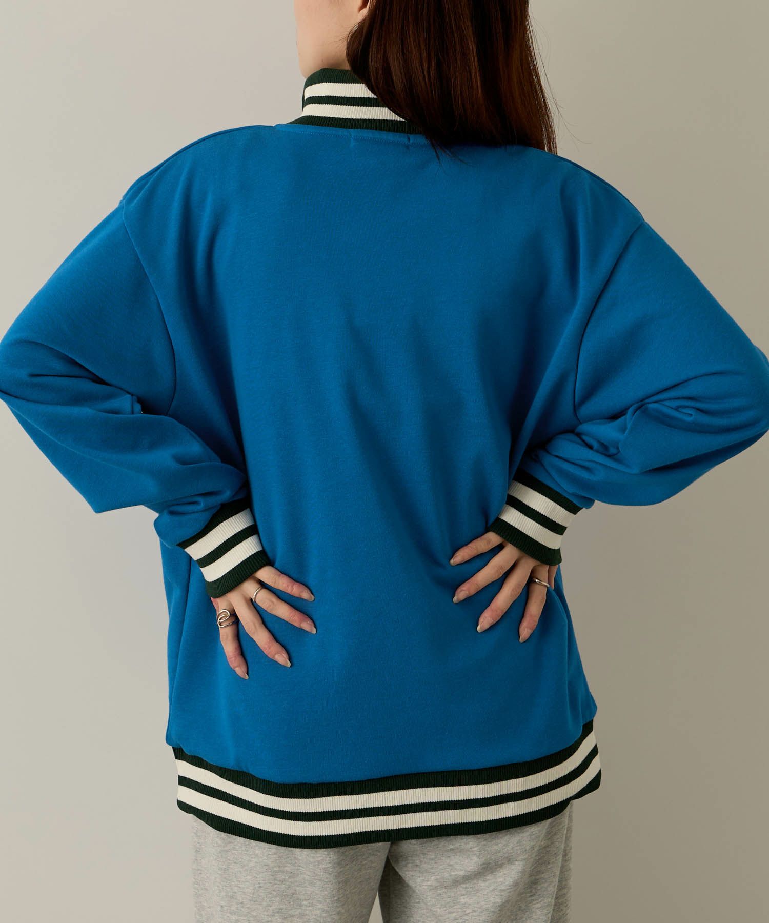 PERSON'S  別注デザイン ZIPUP リブライントレーナー レディース商品画像-8