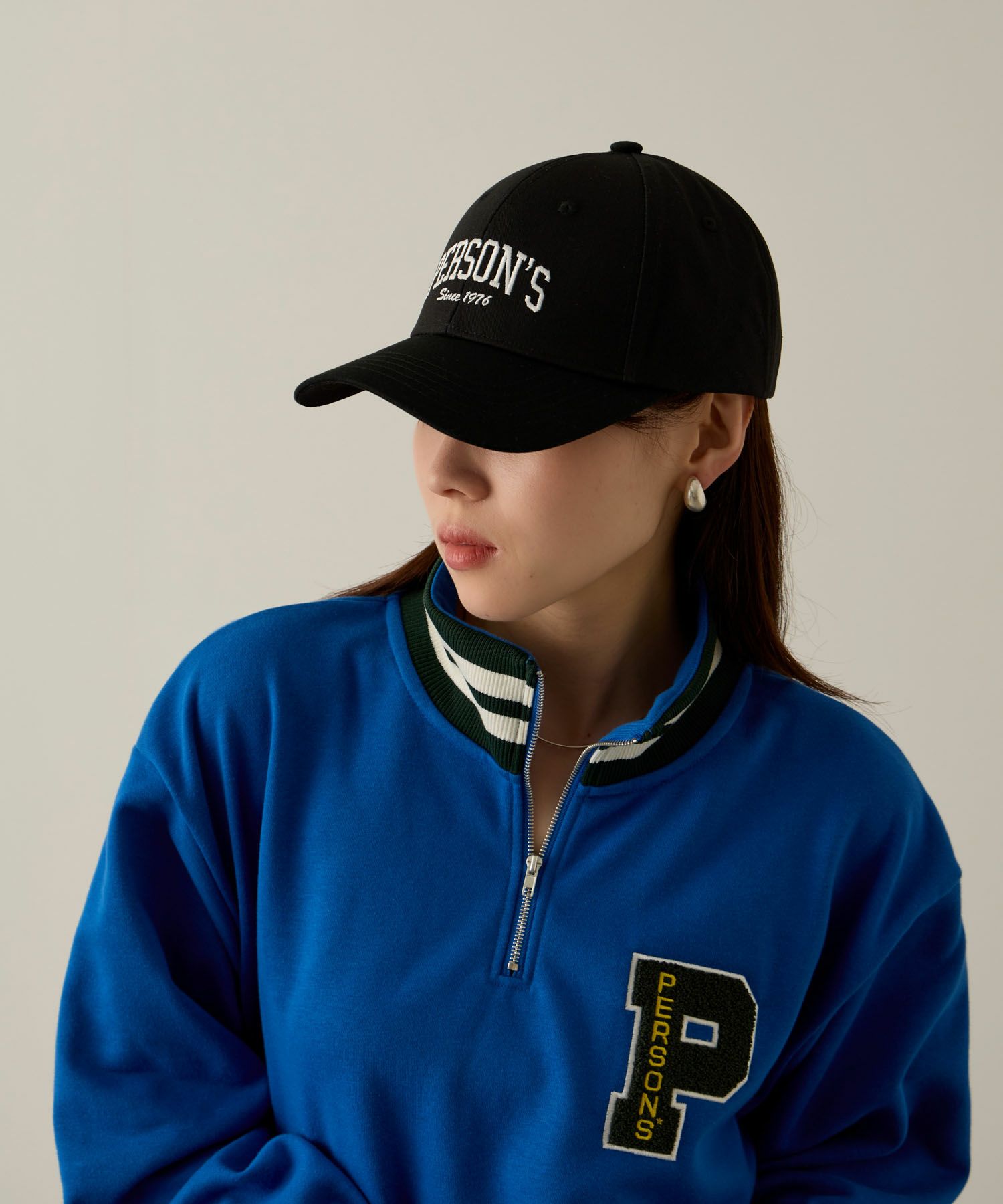PERSON'S  別注デザイン カレッジロゴ＆ワッペン刺繍コットンキャップ レディース商品画像-5