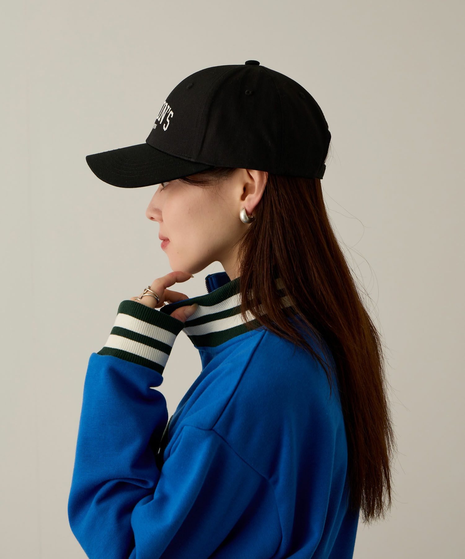 PERSON'S  別注デザイン カレッジロゴ＆ワッペン刺繍コットンキャップ レディース商品画像-7