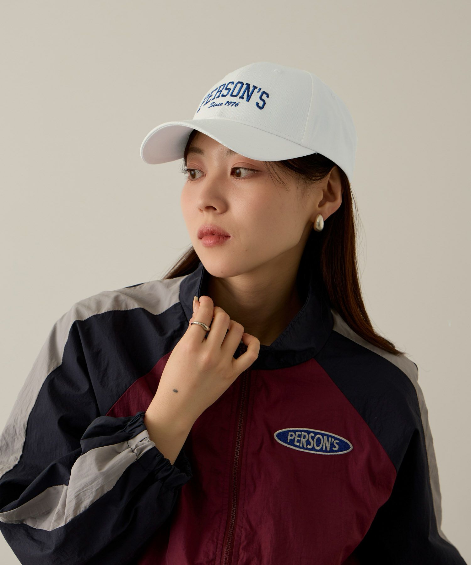 PERSON'S  別注デザイン カレッジロゴ＆ワッペン刺繍コットンキャップ レディース商品画像-8