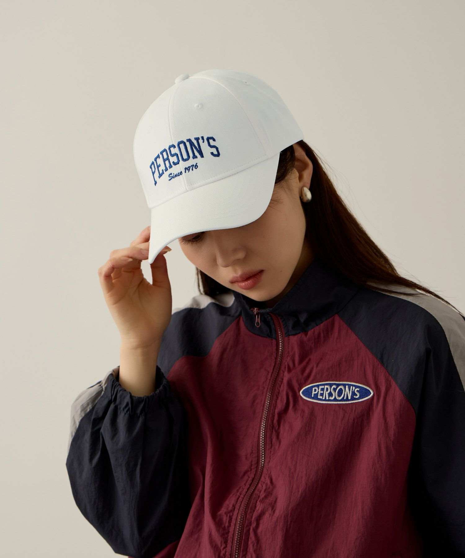 PERSON'S  別注デザイン カレッジロゴ＆ワッペン刺繍コットンキャップ レディース商品サムネイル-9