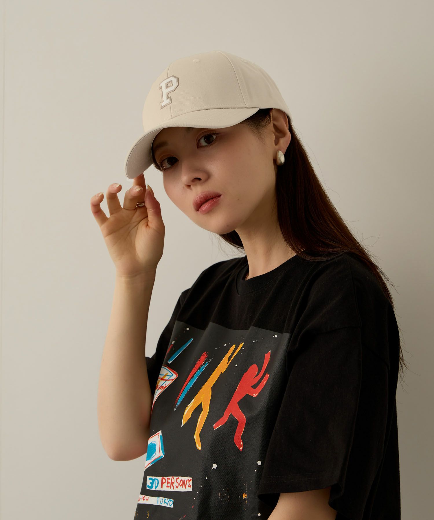 PERSON'S  別注デザイン カレッジロゴ＆ワッペン刺繍コットンキャップ レディース商品画像-16