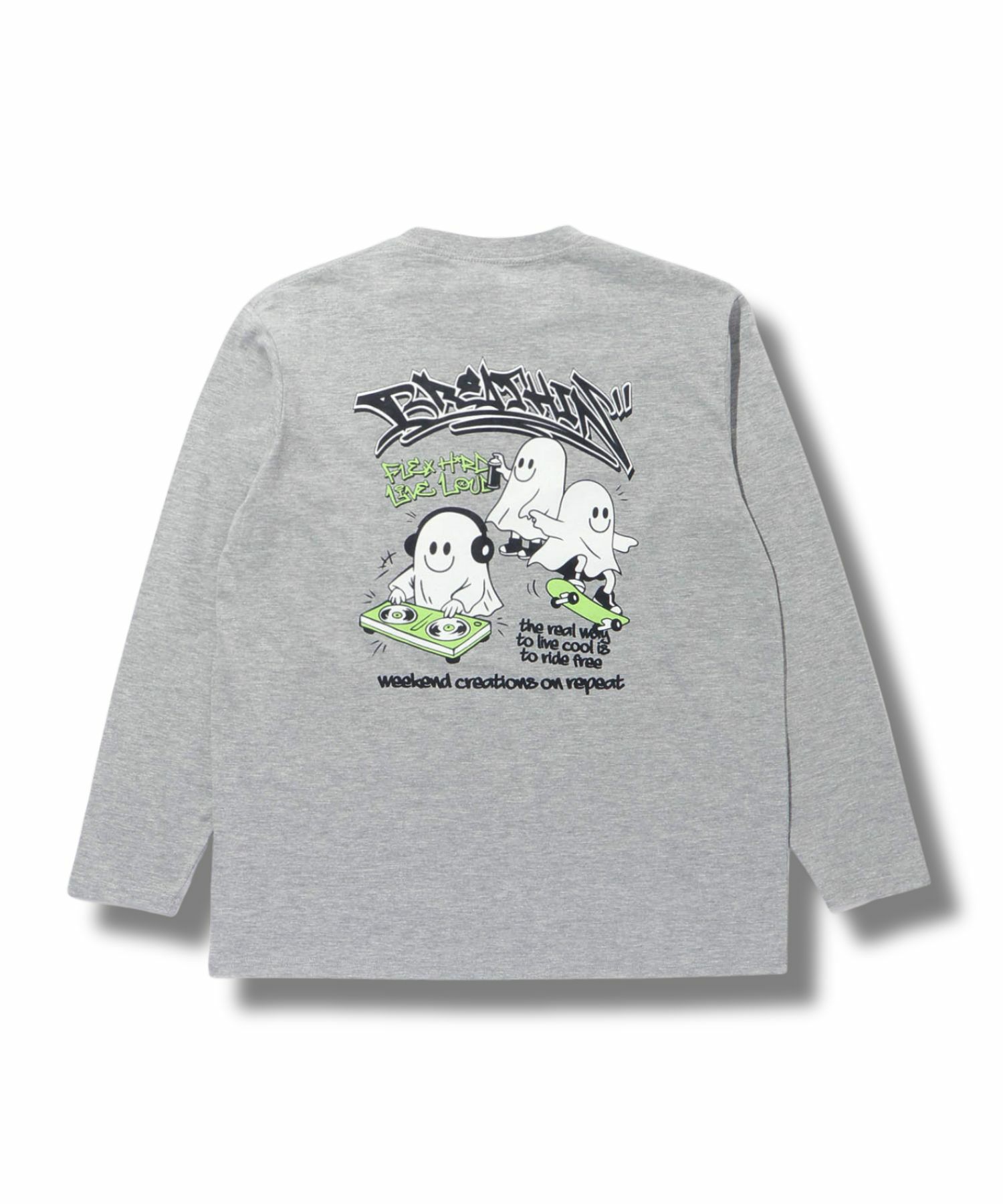 T-GRAPHICS  ストリートゴースト長袖Tシャツ メンズ商品サムネイル-2