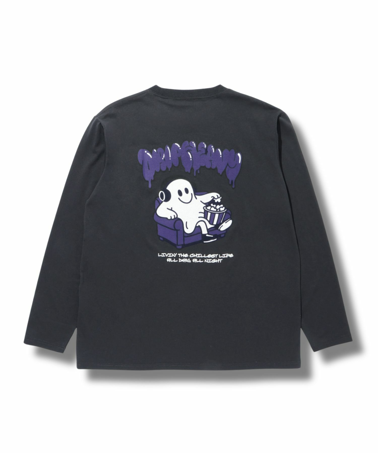 T-GRAPHICS ストリートゴースト長袖Tシャツ メンズ