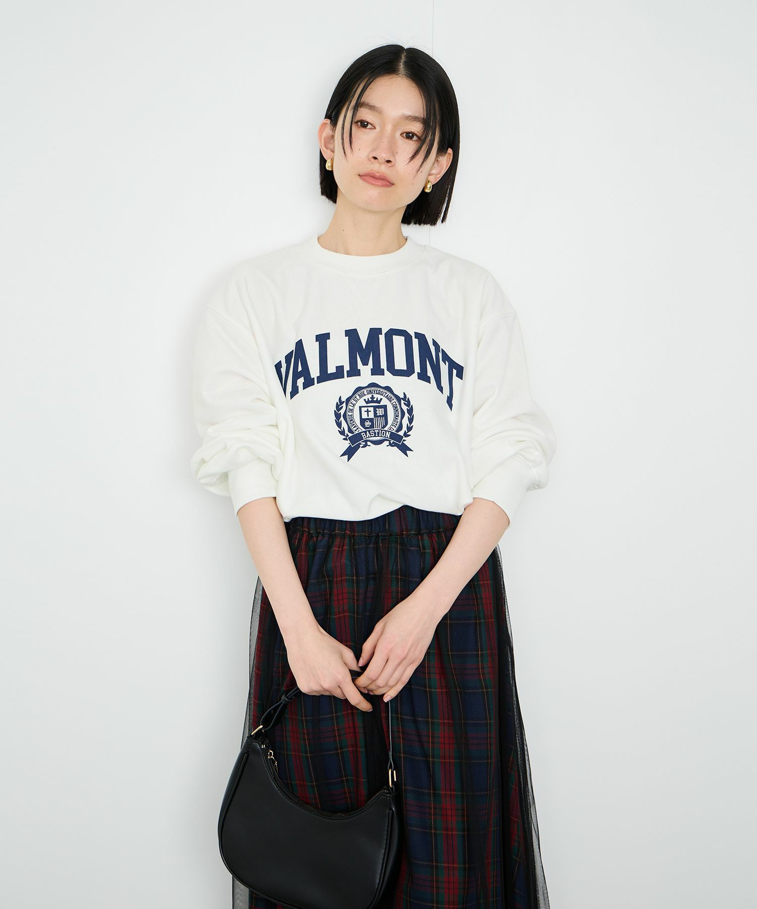 Idnes VALMONT カレッジロゴビッグシルエットスウェット レディース商品画像-1