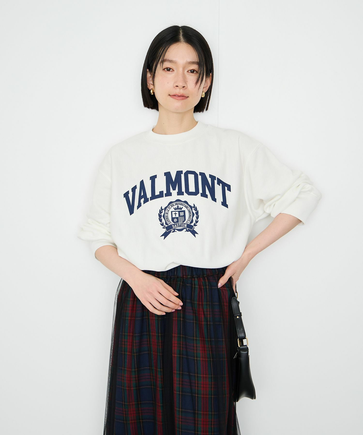 Idnes  VALMONT カレッジロゴビッグシルエットスウェット レディース商品サムネイル-4