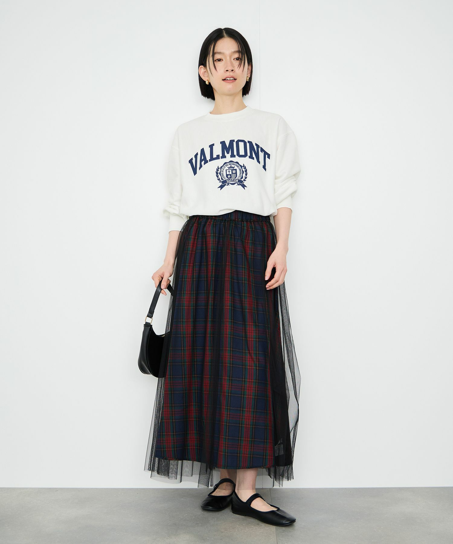 Idnes VALMONT カレッジロゴビッグシルエットスウェット レディース