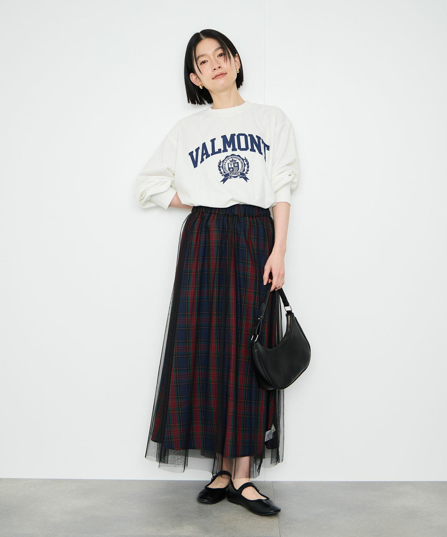 Idnes VALMONT カレッジロゴビッグシルエットスウェット レディース商品画像-6