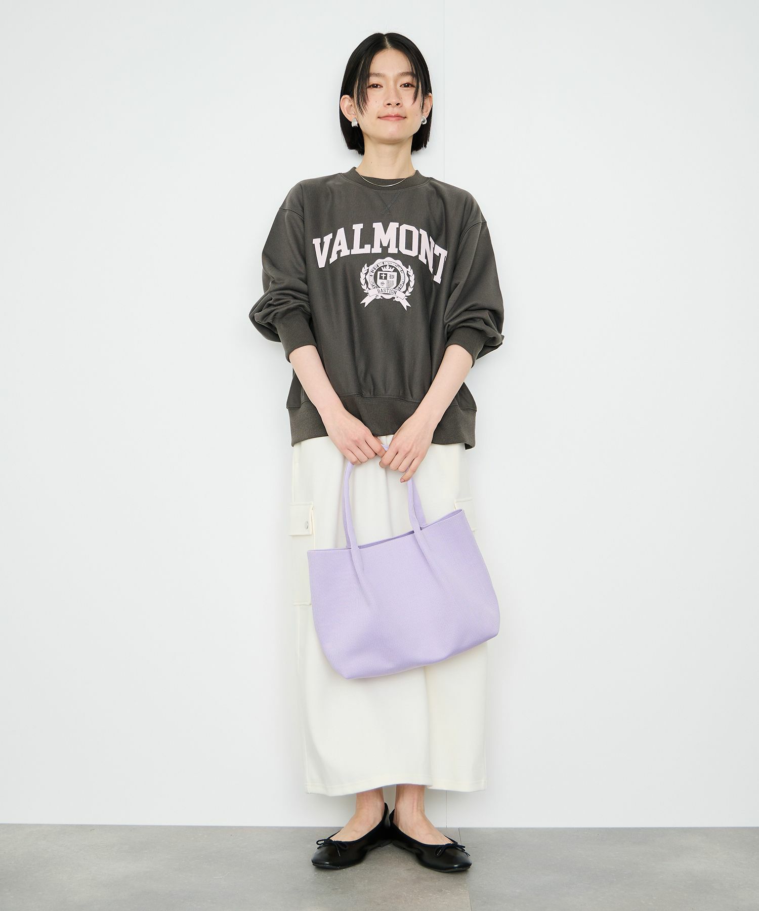 Idnes VALMONT カレッジロゴビッグシルエットスウェット レディース