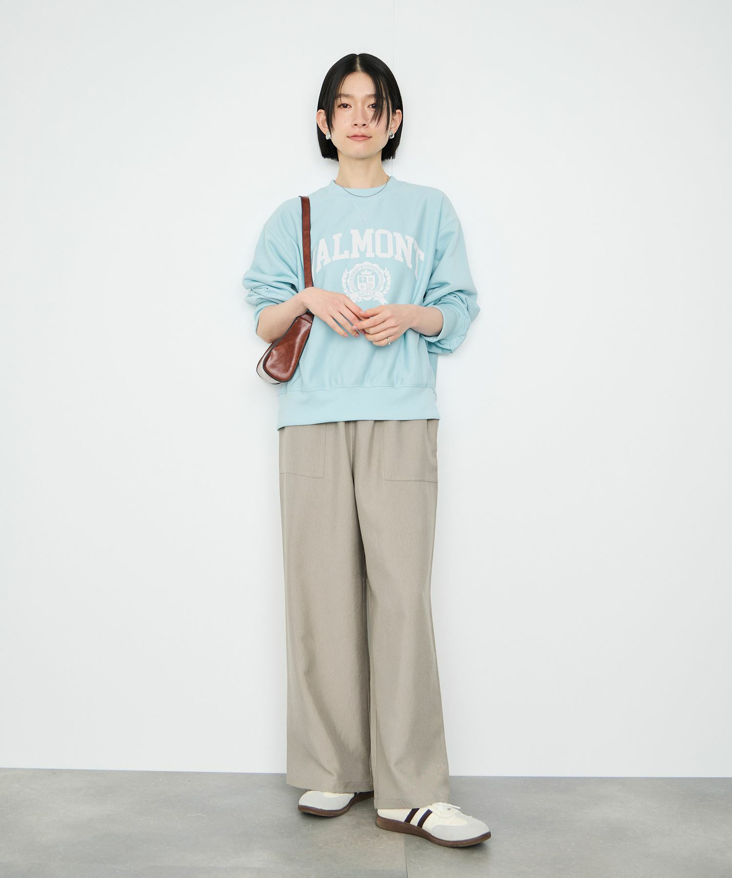 Idnes VALMONT カレッジロゴビッグシルエットスウェット レディース