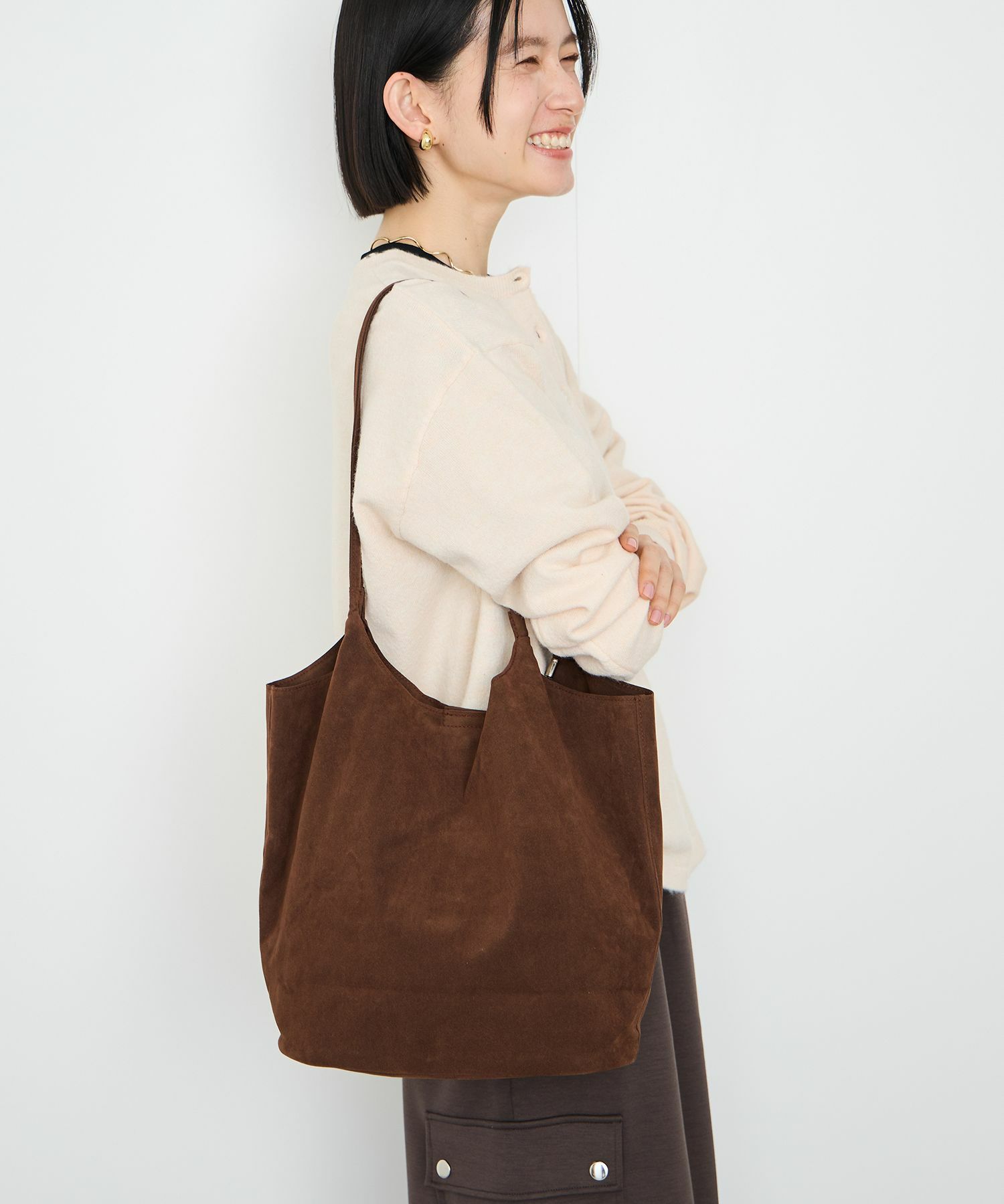 Idnes  フェイクスエードトートバック商品画像-1