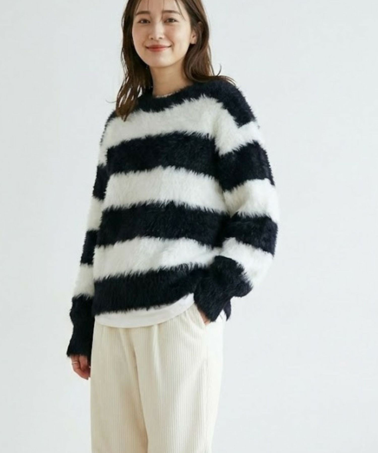 Free Nature  シャギークルーネックニット レディース商品サムネイル-1