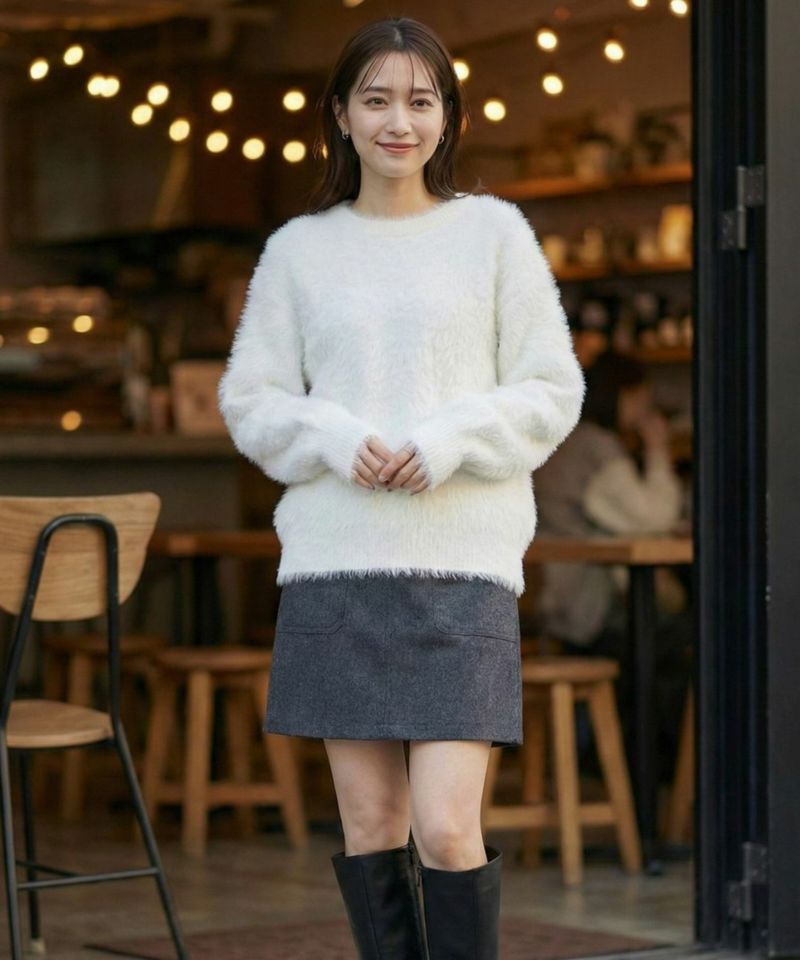 Free Nature  シャギークルーネックニット レディース商品画像-2