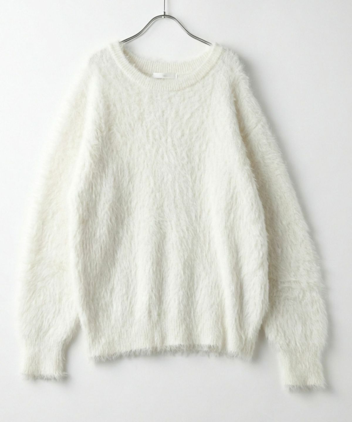 Free Nature シャギークルーネックニット レディース