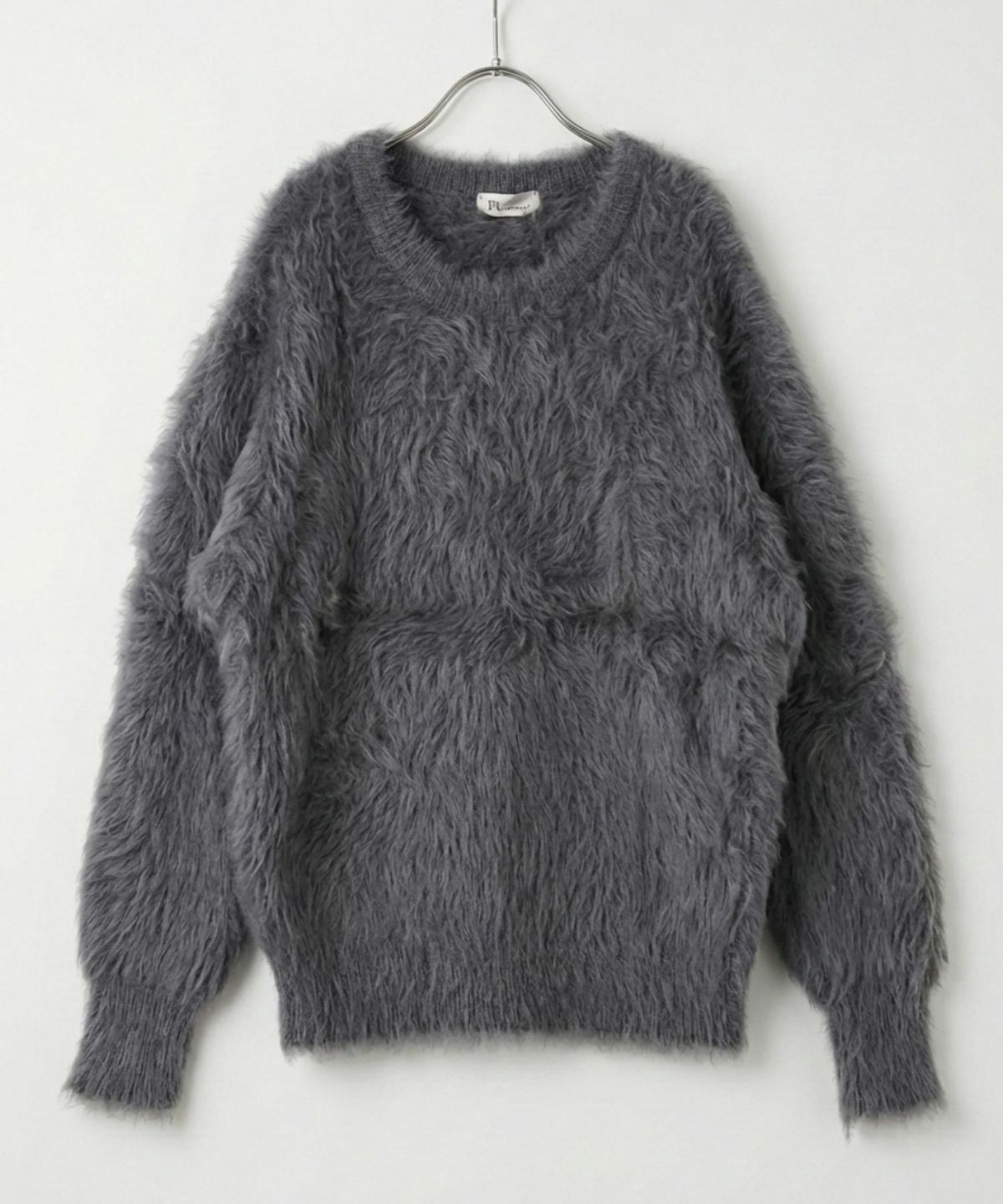 Free Nature シャギークルーネックニット レディース