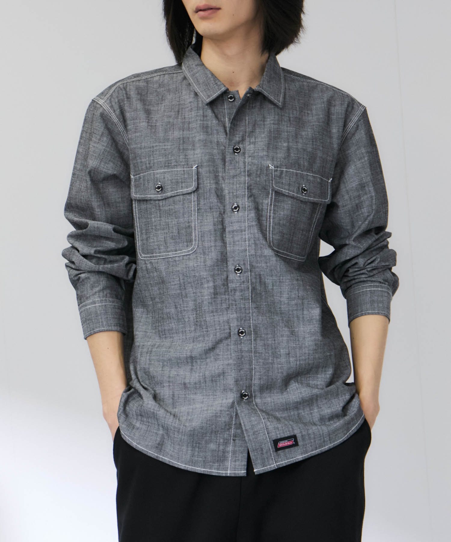 GENUINE Dickies  シャンブレーワークシャツ メンズ商品サムネイル-2