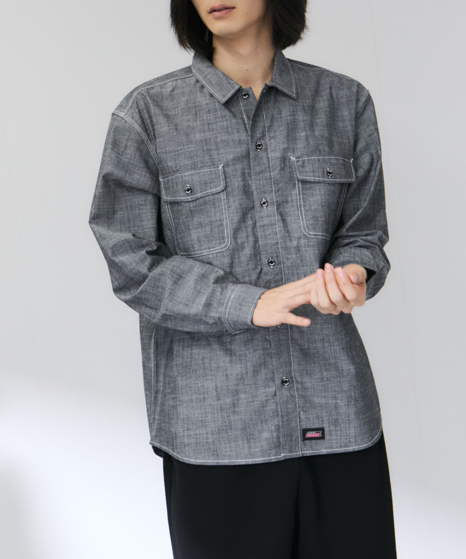 GENUINE Dickies  シャンブレーワークシャツ メンズ商品サムネイル-8