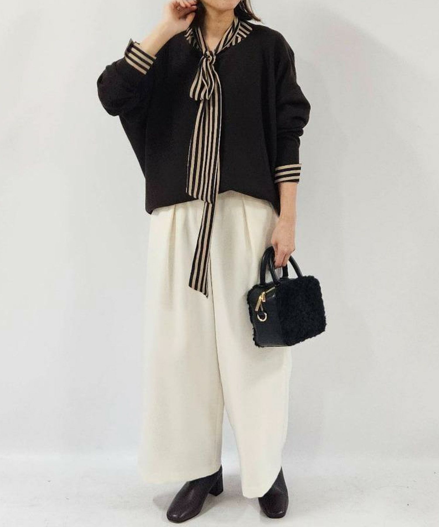  le.coeur blanc ダンボール×キルトノーカラーコクーンブルゾン レディース