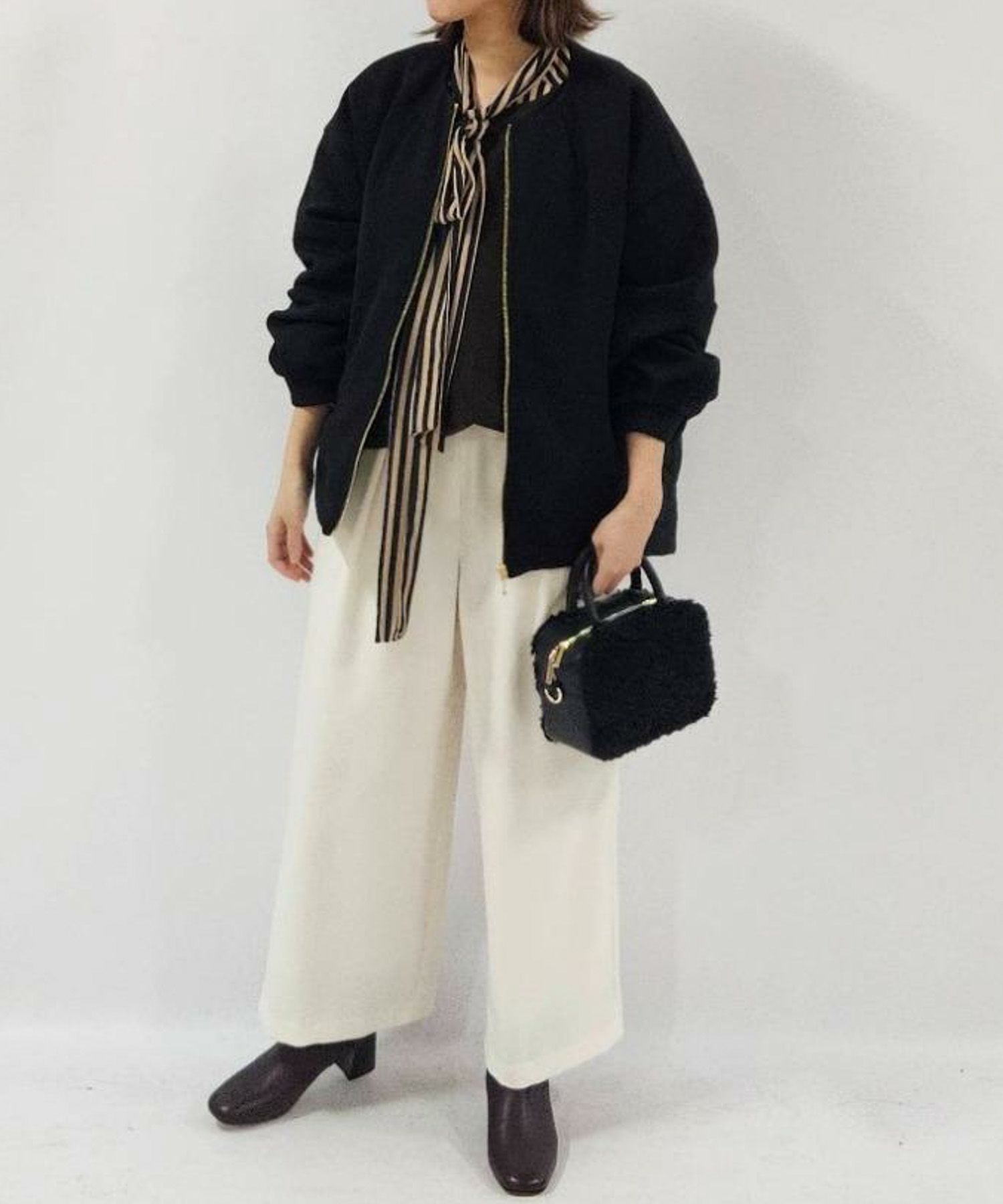 le.coeur blanc  ダンボール×キルトノーカラーコクーンブルゾン レディース商品サムネイル-6