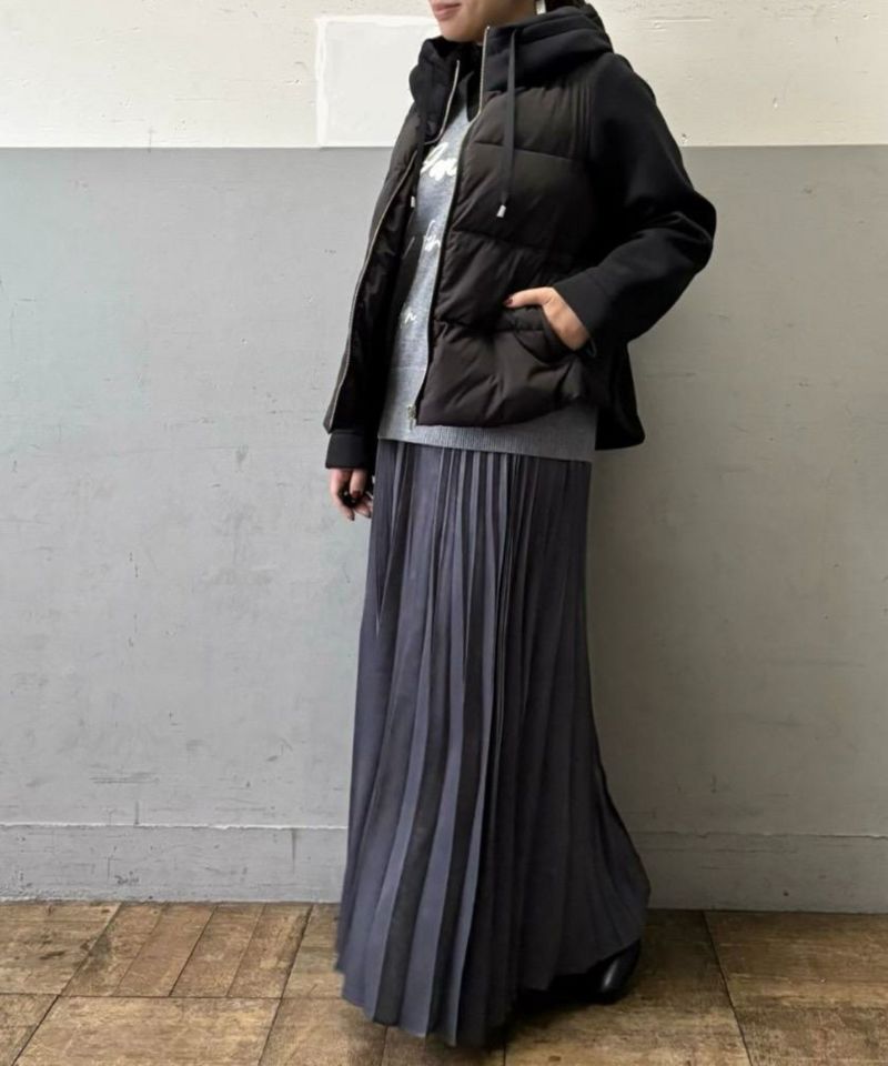 le.coeur blanc  カットボンディング×スムースタフタショートブルゾン レディース商品画像-2