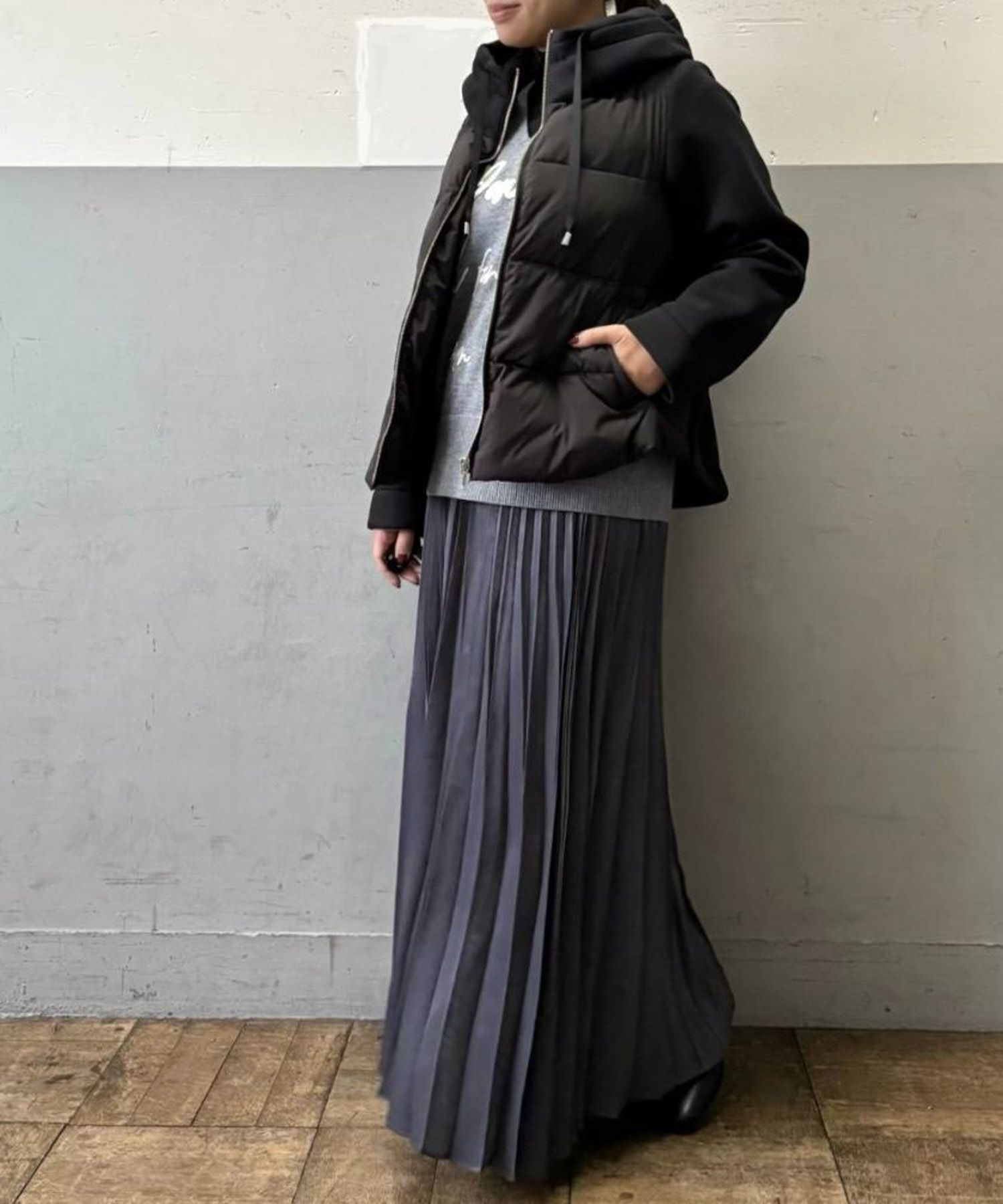 le.coeur blanc  カットボンディング×スムースタフタショートブルゾン レディース商品サムネイル-2