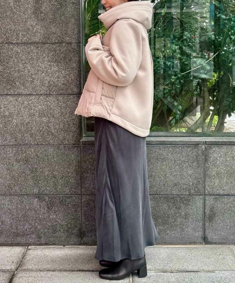 le.coeur blanc  カットボンディング×スムースタフタショートブルゾン レディース商品画像-3