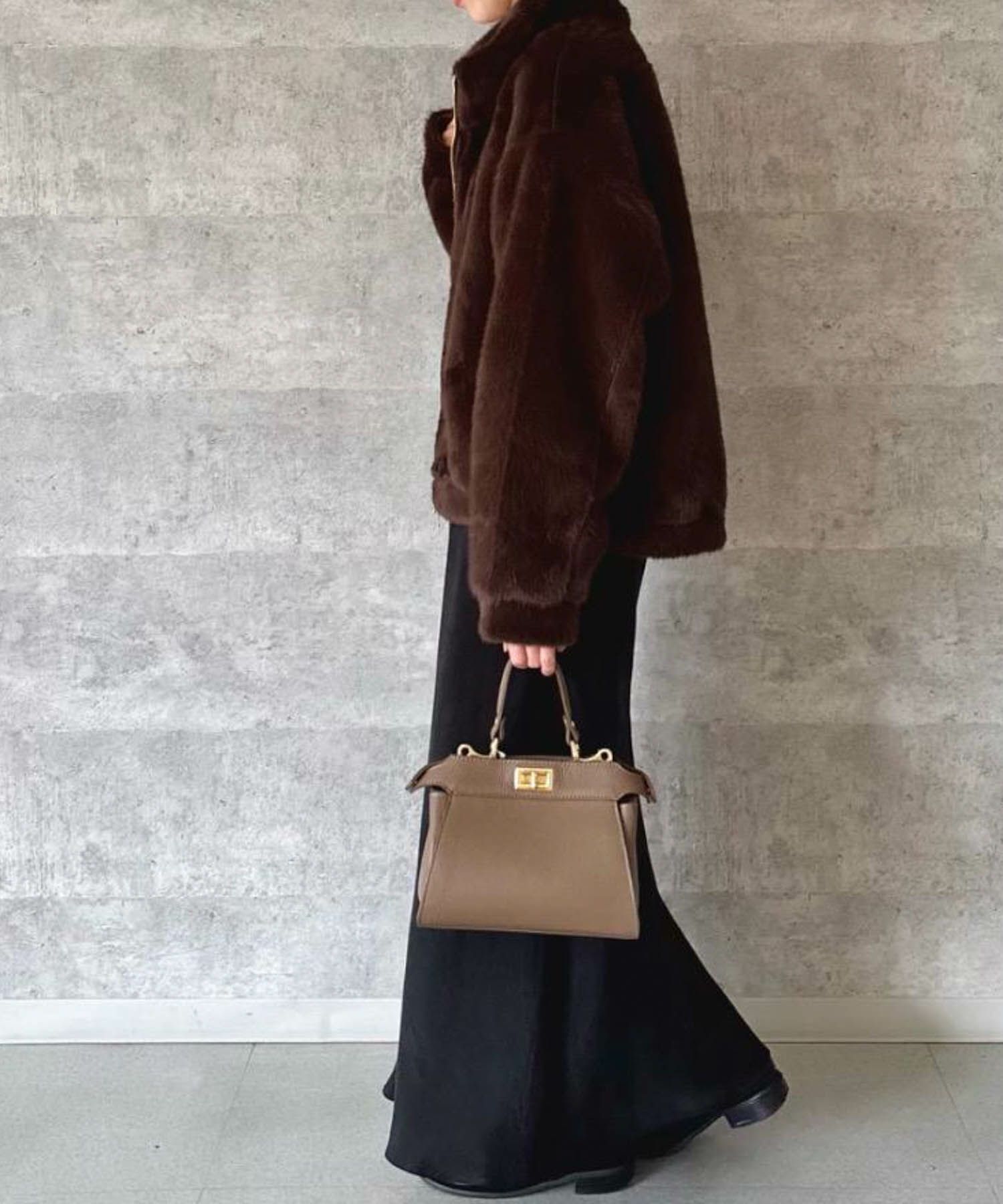 le.coeur blanc ミンクタッチスタンドカラーファーブルゾン レディース