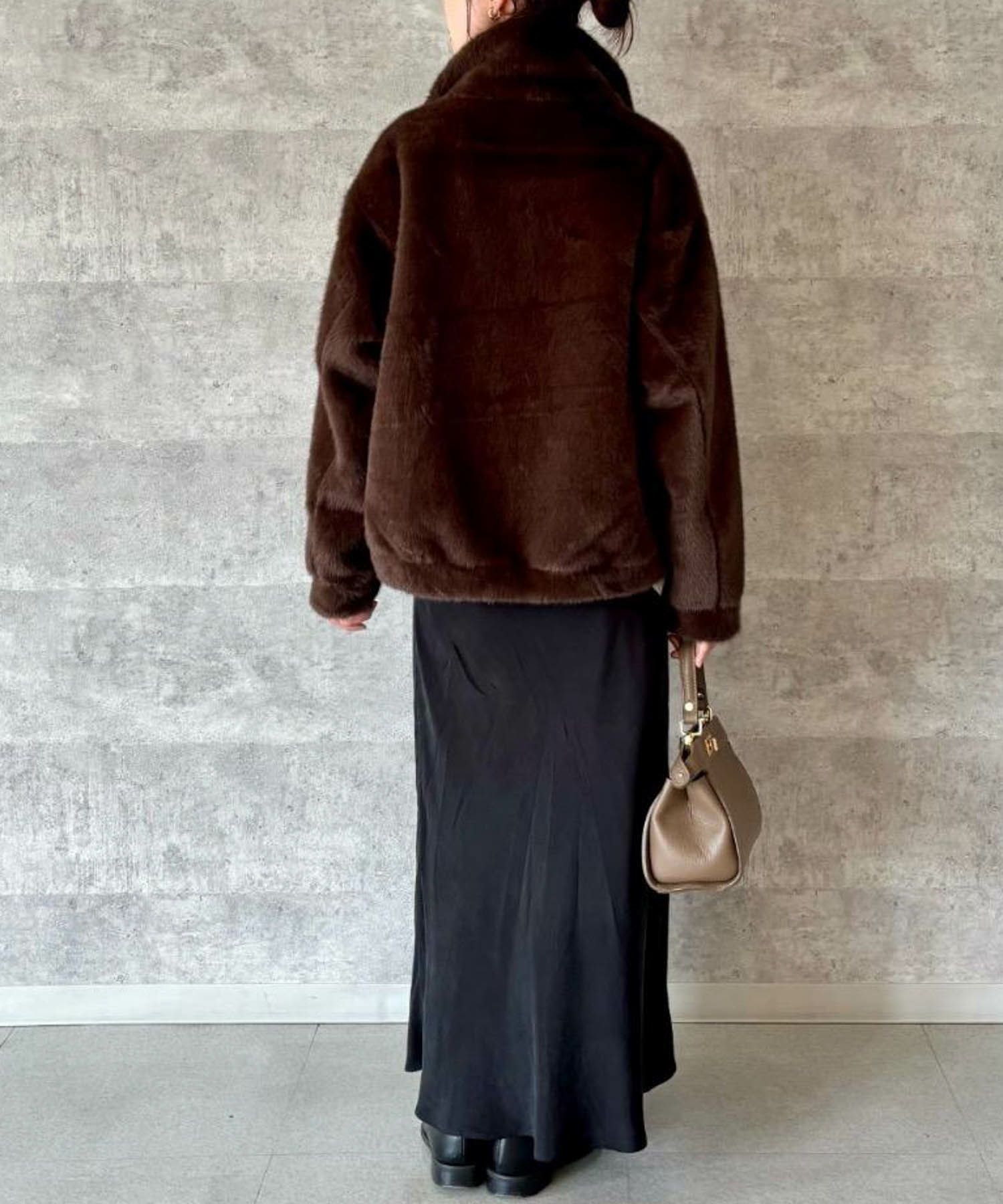 le.coeur blanc  ミンクタッチスタンドカラーファーブルゾン レディース商品サムネイル-5