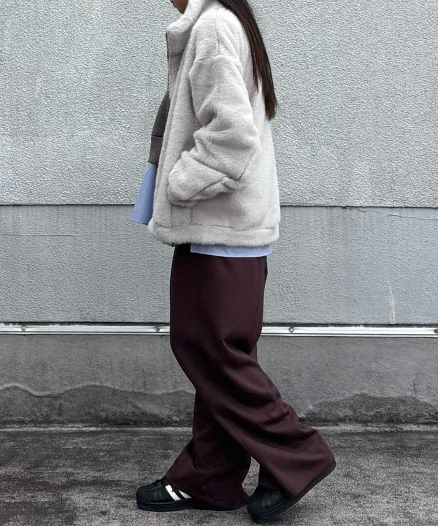 le.coeur blanc  ミンクタッチスタンドカラーファーブルゾン レディース商品画像-7