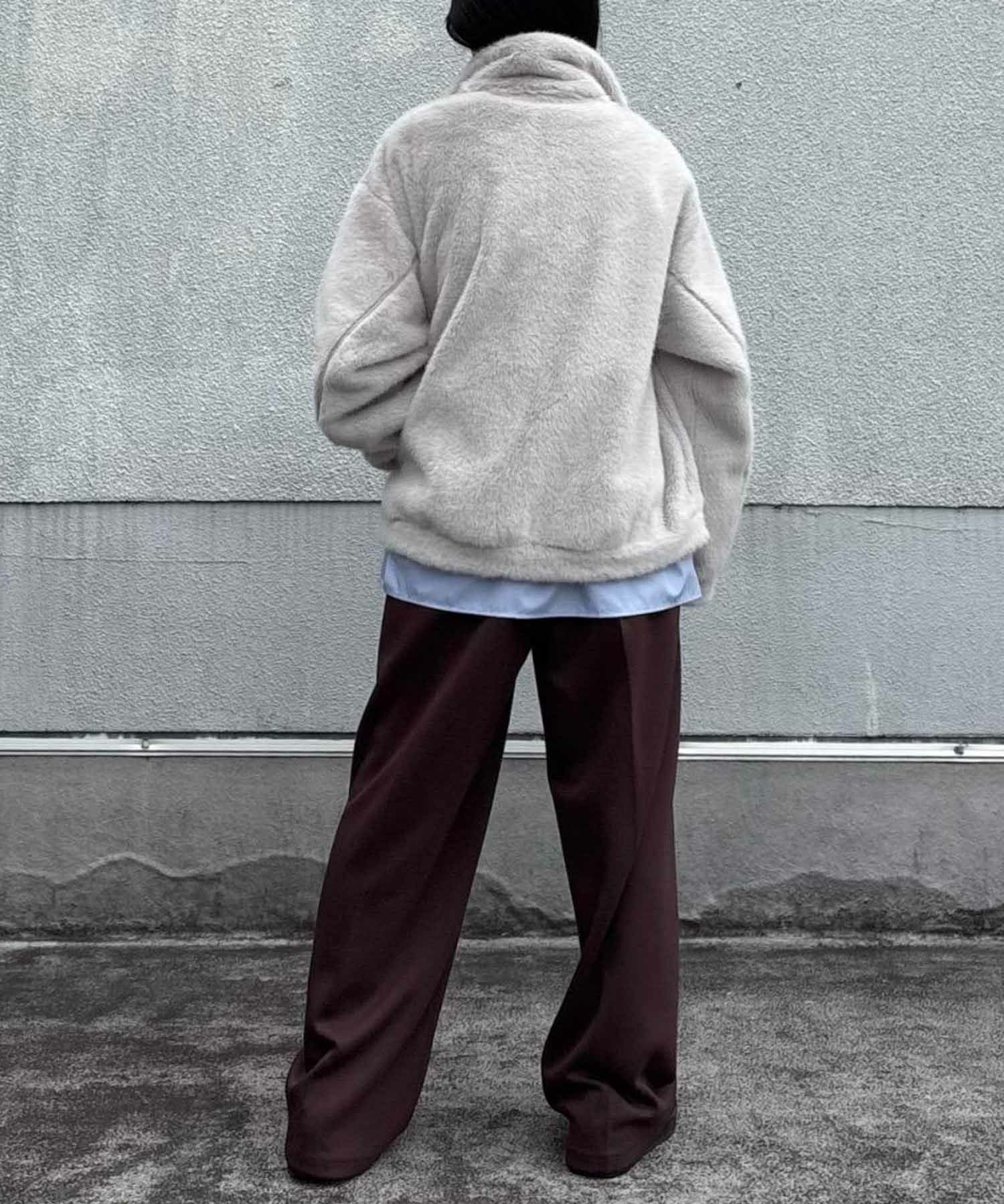 le.coeur blanc  ミンクタッチスタンドカラーファーブルゾン レディース商品画像-8