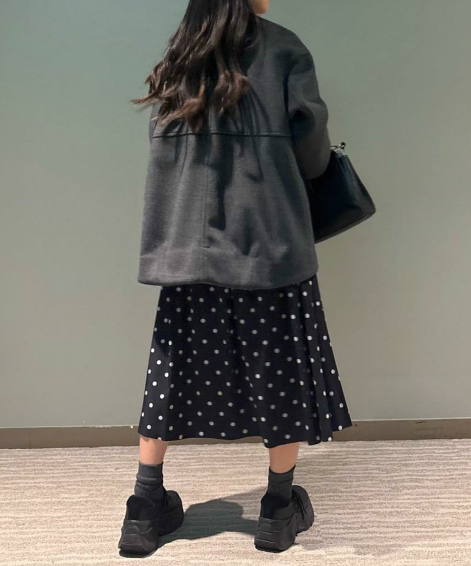 [期間限定価格]le.coeur blanc  ニットビーバーノーカラーミドルコート レディース商品サムネイル-9