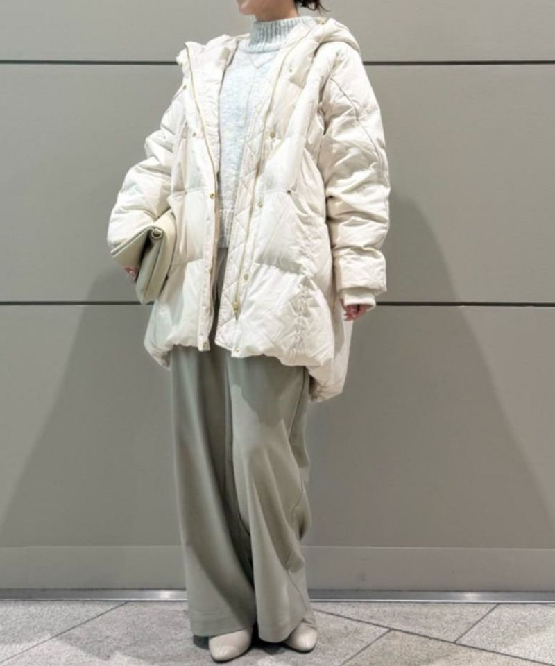 [期間限定価格]le.coeur blanc  ストレッチフードミドルダウン レディース商品画像-1