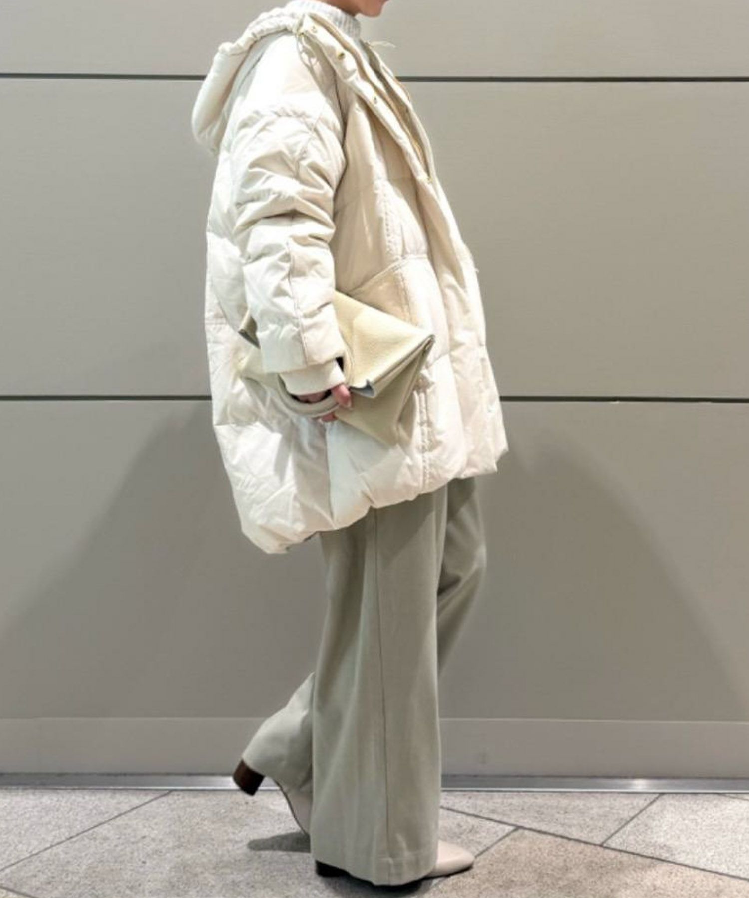 le.coeur blanc ストレッチフードミドルダウン レディース商品画像-3