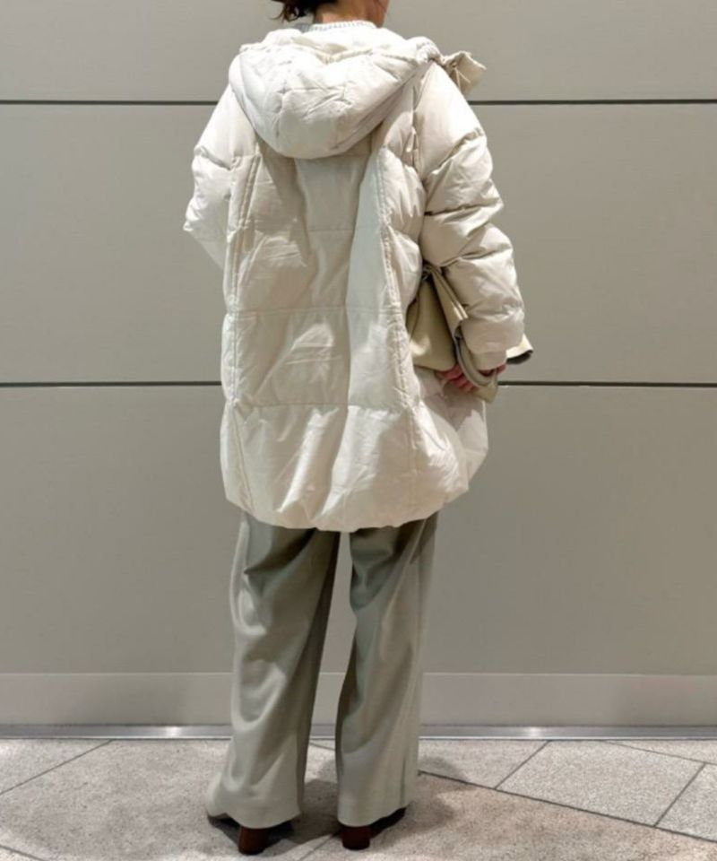 le.coeur blanc ストレッチフードミドルダウン レディース商品画像-4