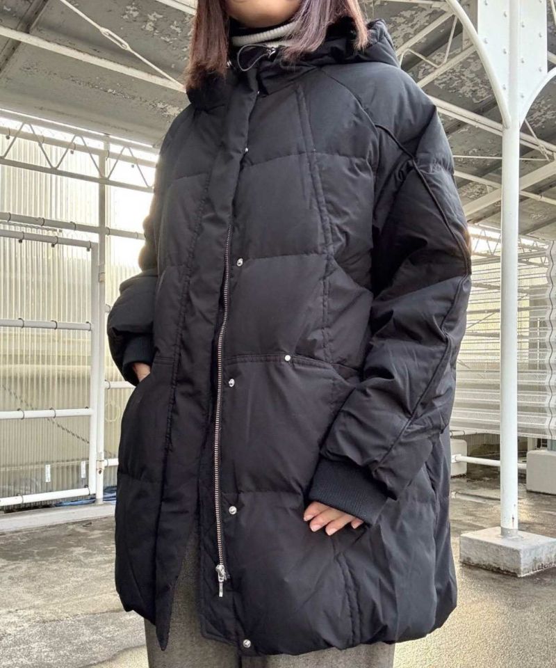 le.coeur blanc ストレッチフードミドルダウン レディース商品画像-8