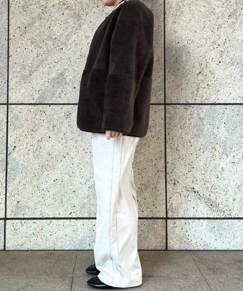 le.coeur blanc リバーシブルフェイクムートンコート レディース商品画像-8