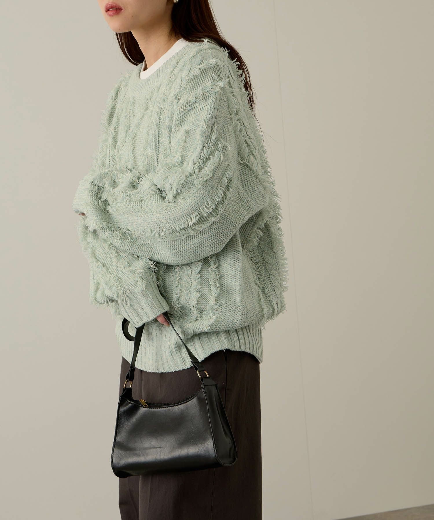 NAVY  フリンジニットプルオーバー レディース商品サムネイル-5