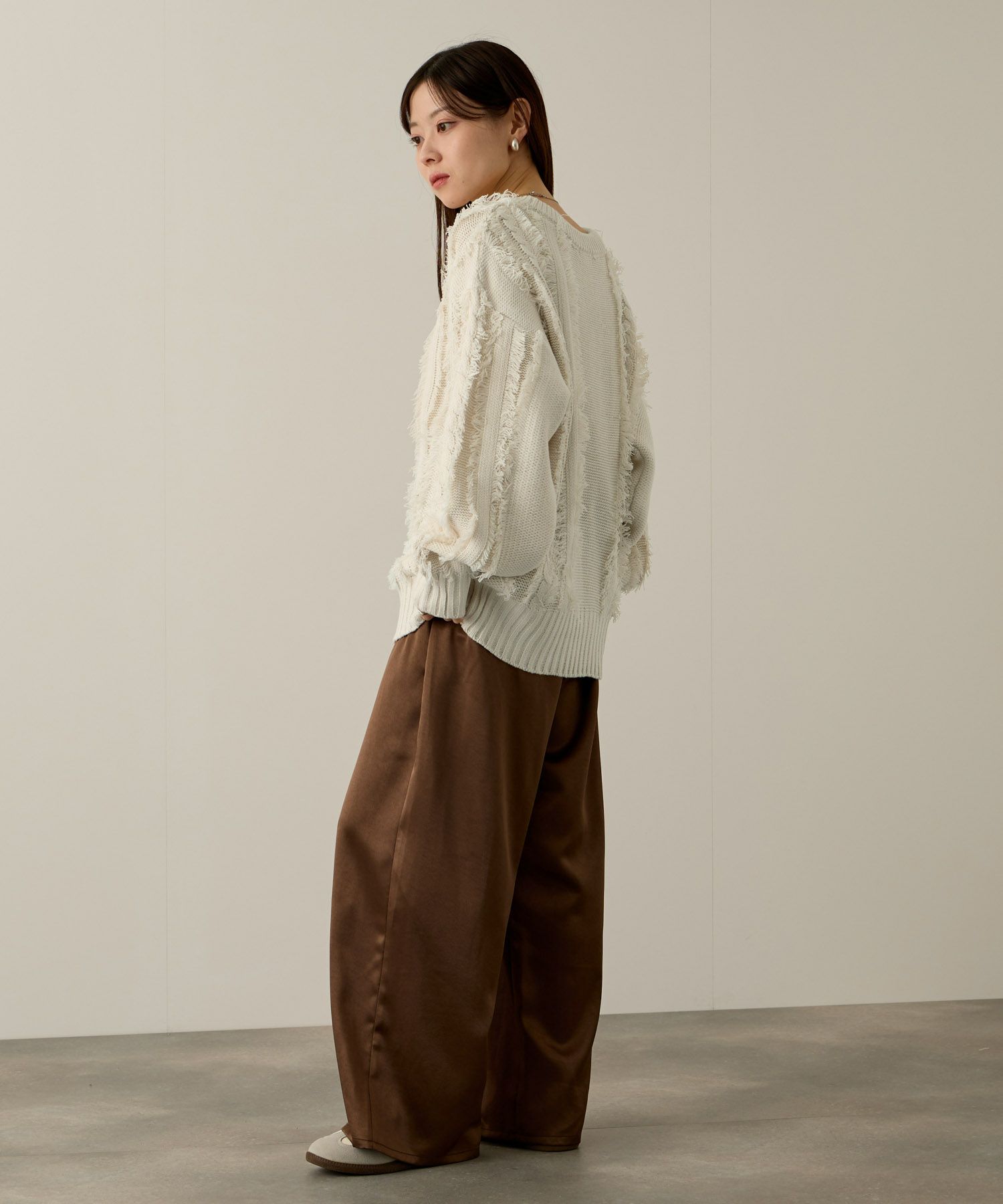 NAVY  フリンジニットプルオーバー レディース商品サムネイル-12