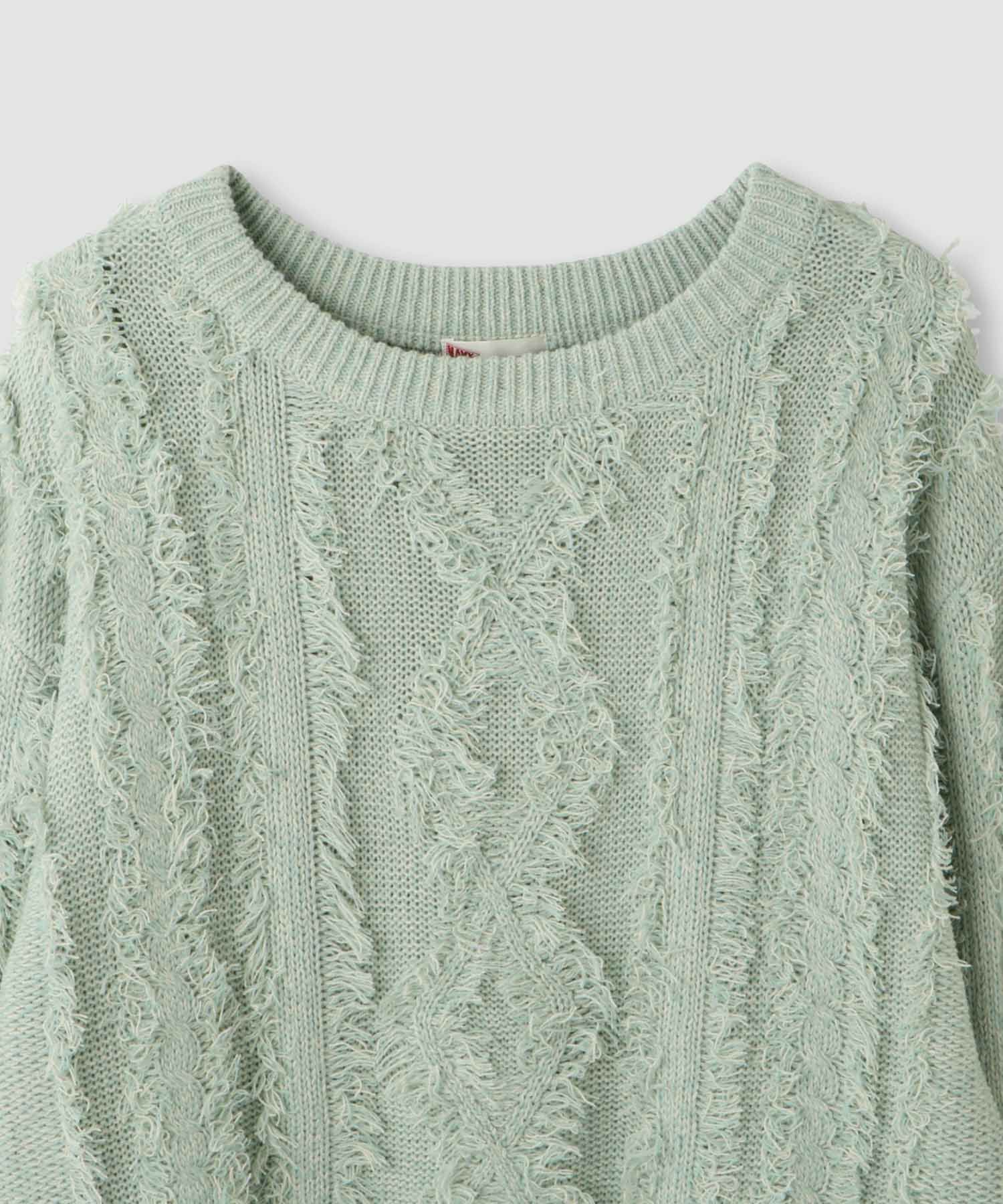 NAVY フリンジニットプルオーバー レディース